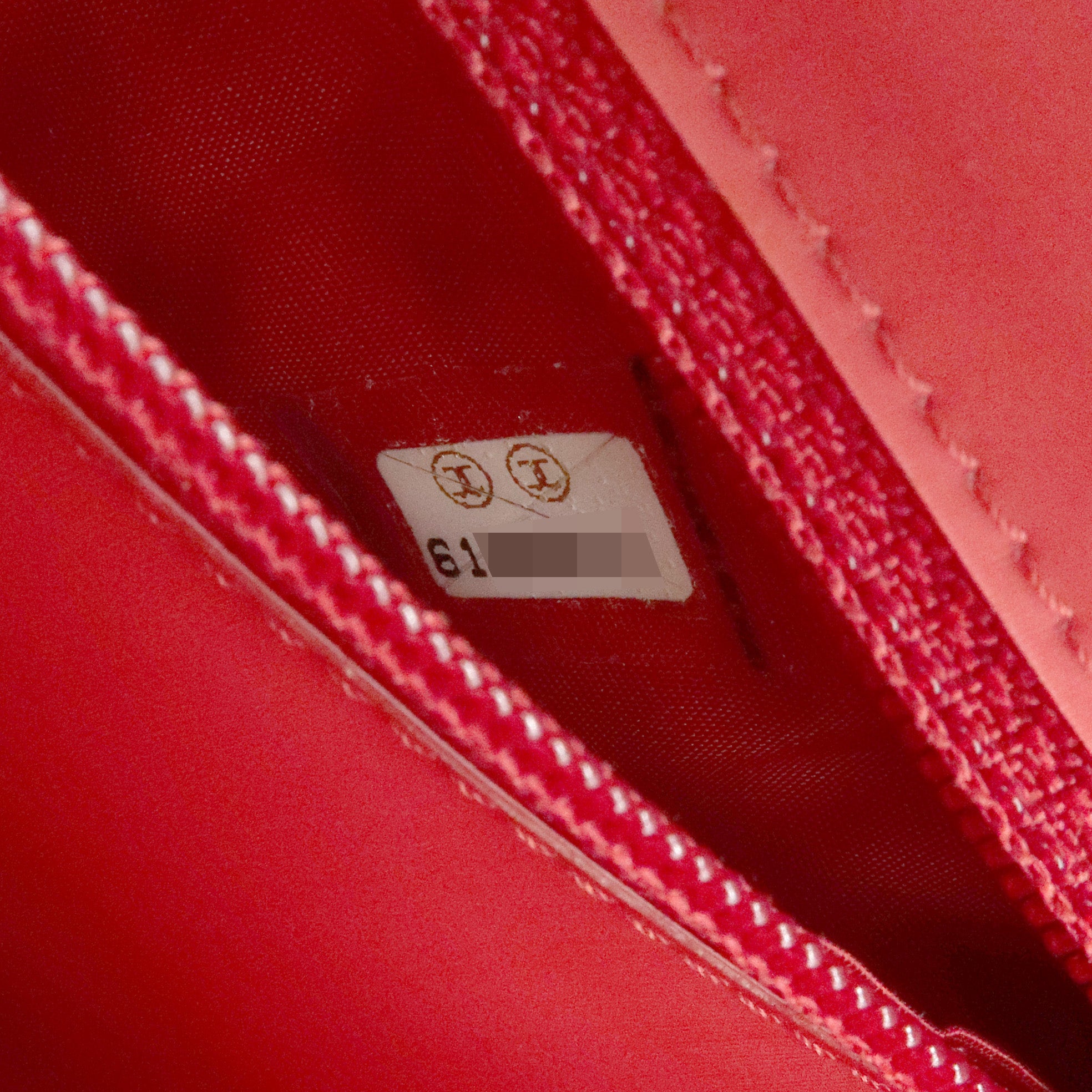 CHANEL Nylon Hologram Chain Shoulder Bag Hand Bag Red Used