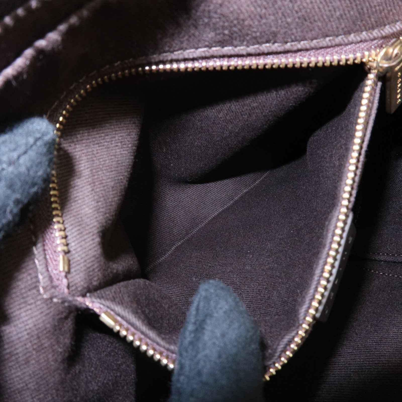 CELINE Macadam Canvas Leather Shoulder Crossbody Bag Beige Brown Used