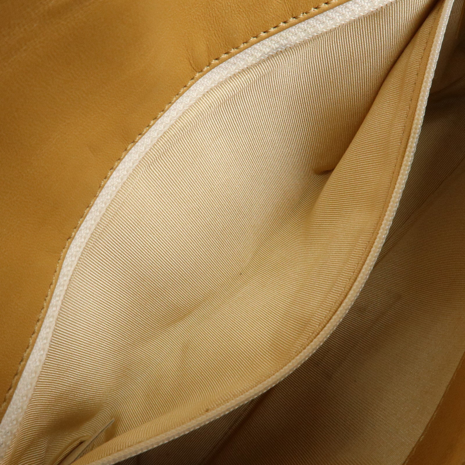 CHANEL COCO Mark Chocolate Bar Lamb Skin Shoulder Bag Beige Used