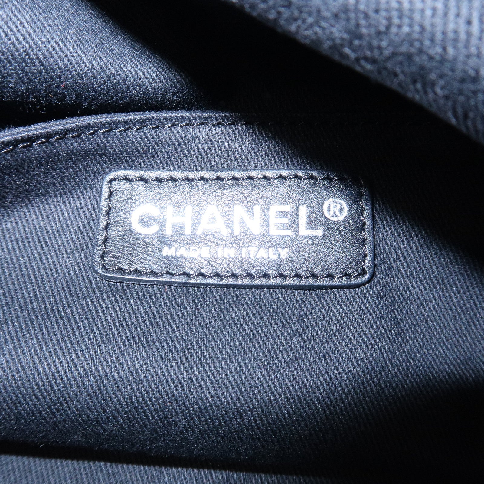 CHANEL Matelasse Suede Boston Bag Brown Silver Hardware Used