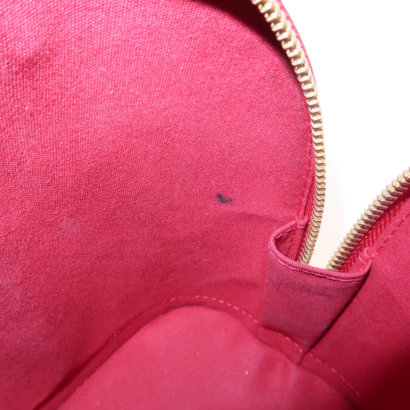 Louis Vuitton Monogram Vernis Alma BB 2Way Bag Red M91606 Used