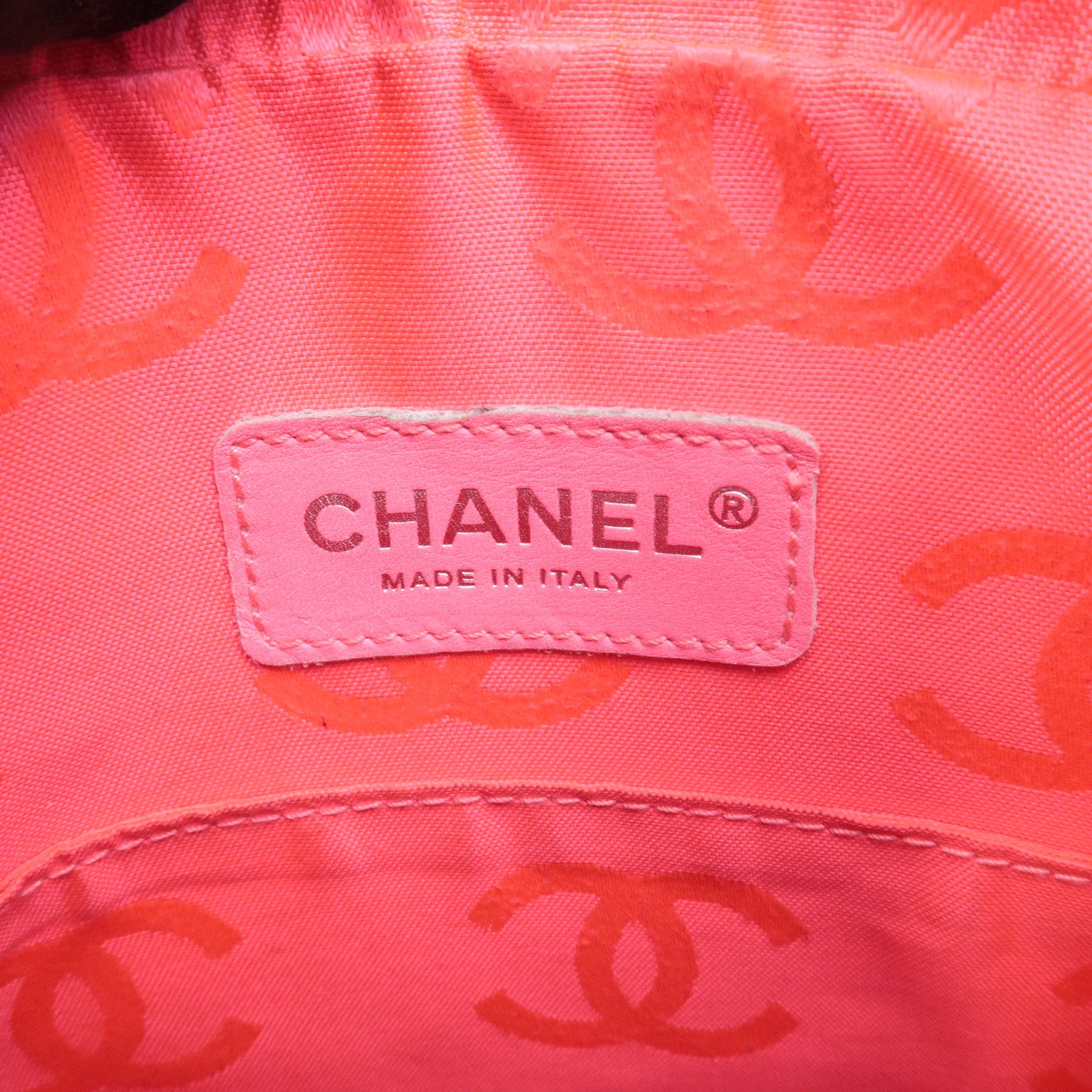 CHANEL Cambon Lamb Skin Medium Pochette Shoulder Bag A25178 Used