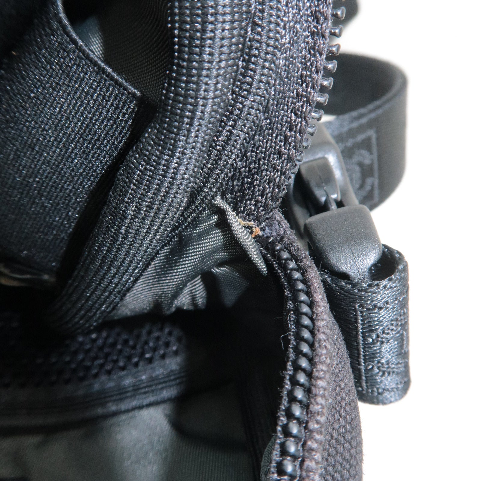 CHANEL Sports COCO Mark Canvas Shoulder Bag Black Green A23300 Used