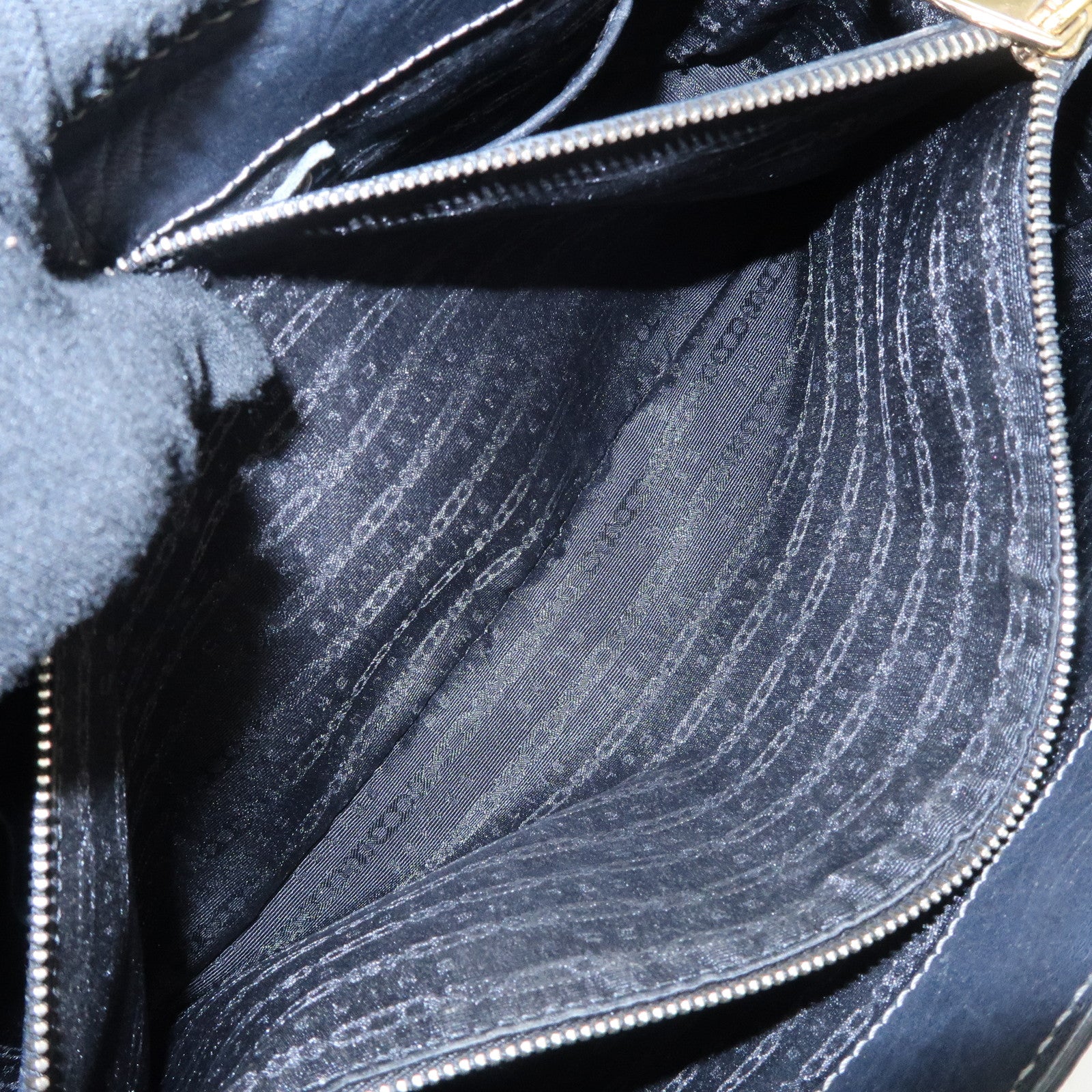 CELINE Leather Boogie Bag Hand Bag Black Used