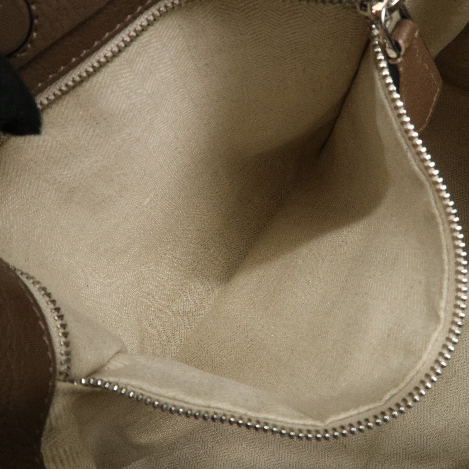 LOEWE Anagram Leather Dunas Shoulder Bag Brown Used