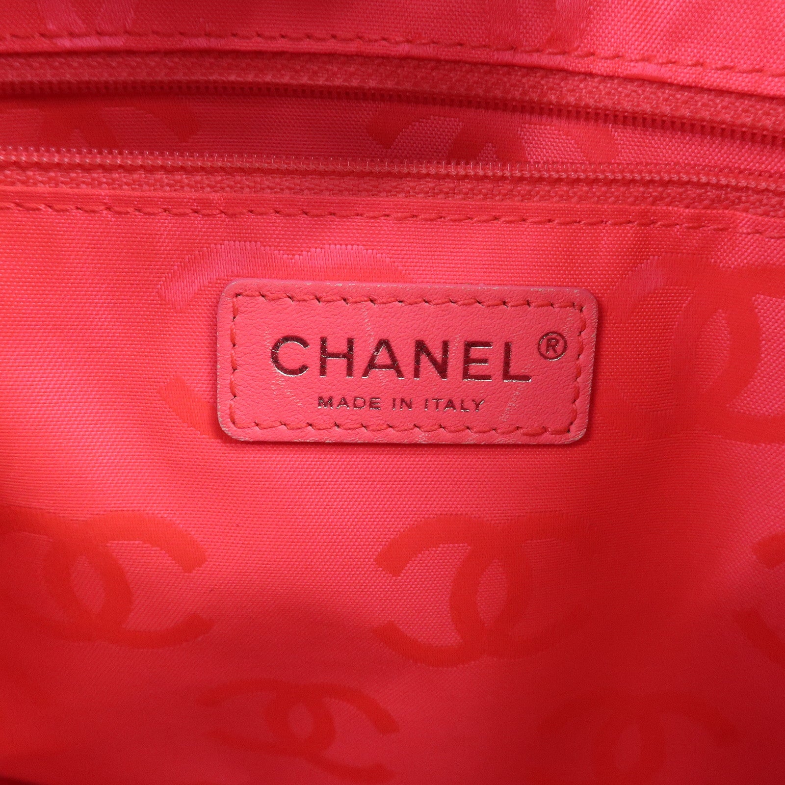 CHANEL Cambon Line Lambskin COCO Mark Large Tote Bag A25169 Used