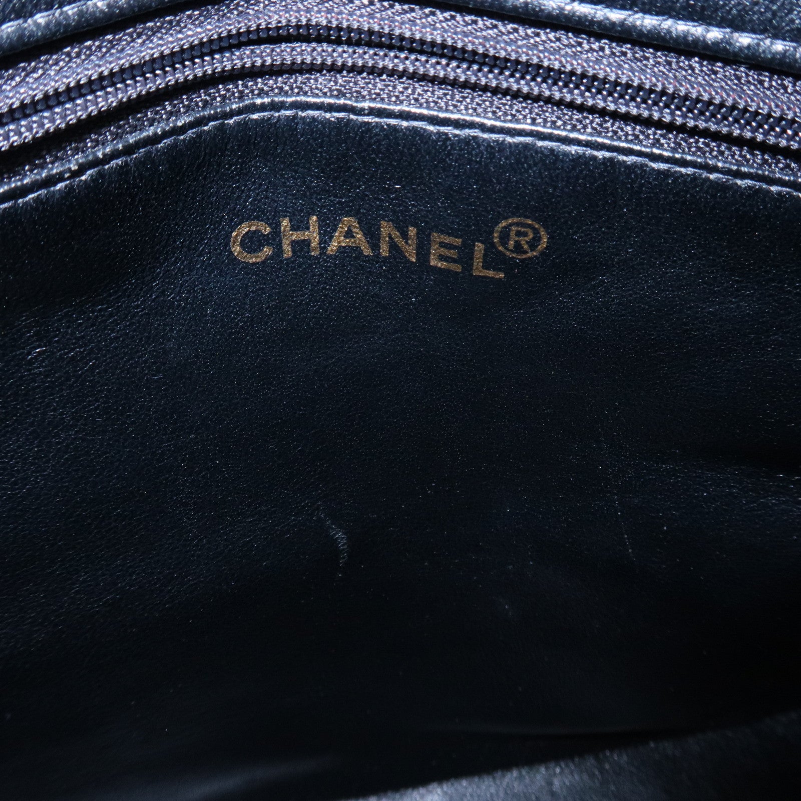 CHANEL Caviar Skin Matelasse Tote Bag Hand bag Black A01804 Used