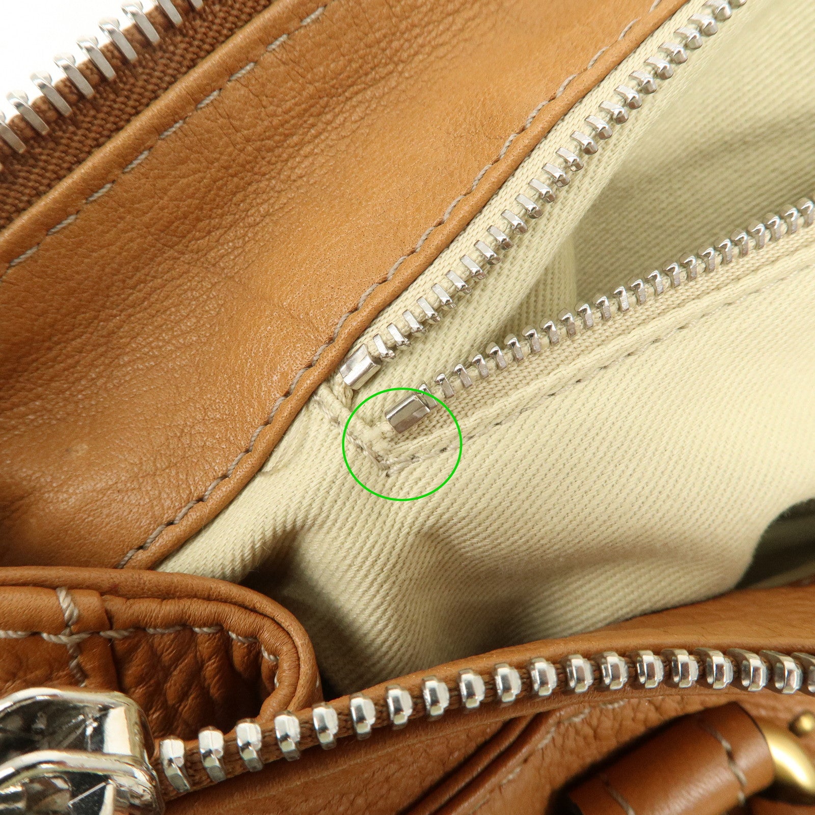 Chloe Paddington Leather Medium Hand Bag Shoulder Bag Brown Used