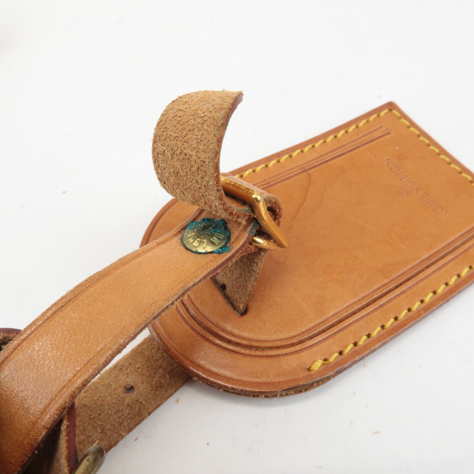 Louis Vuitton Set of 10 Leather Name Tag & Poignet Natural Used