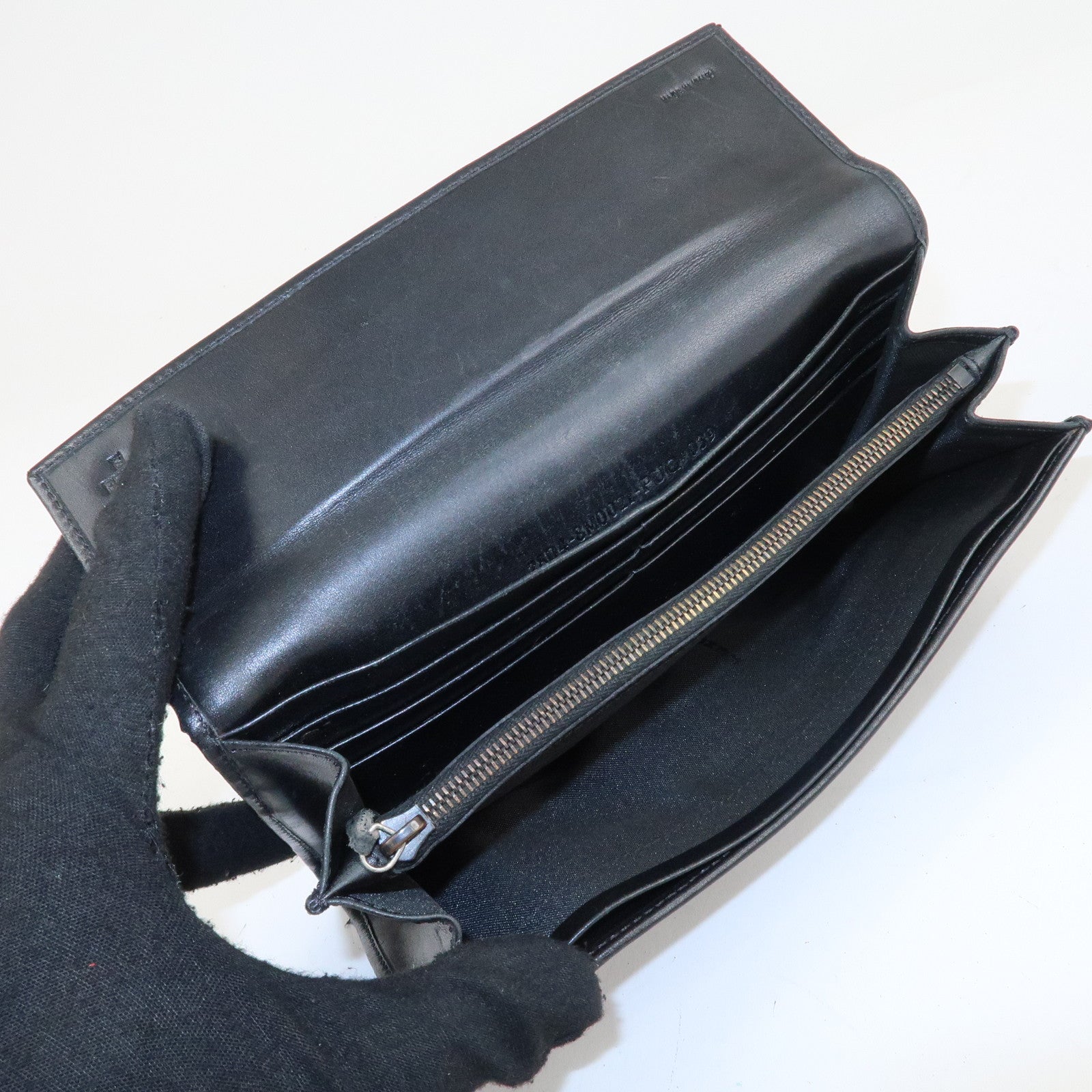 FENDI Zucca Zucchino Set of 3 Canvas Leather Wallet Used