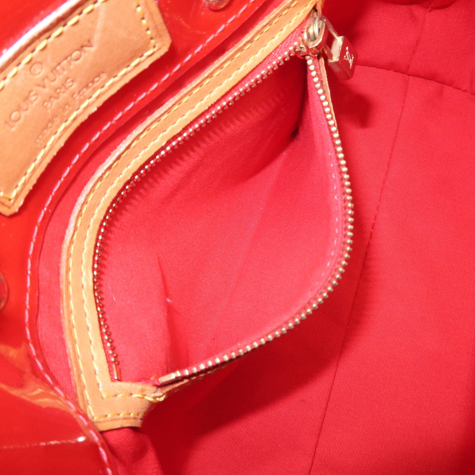 Louis Vuitton Monogram Vernis Lead PM Hand Bag M91088 Rouge Used