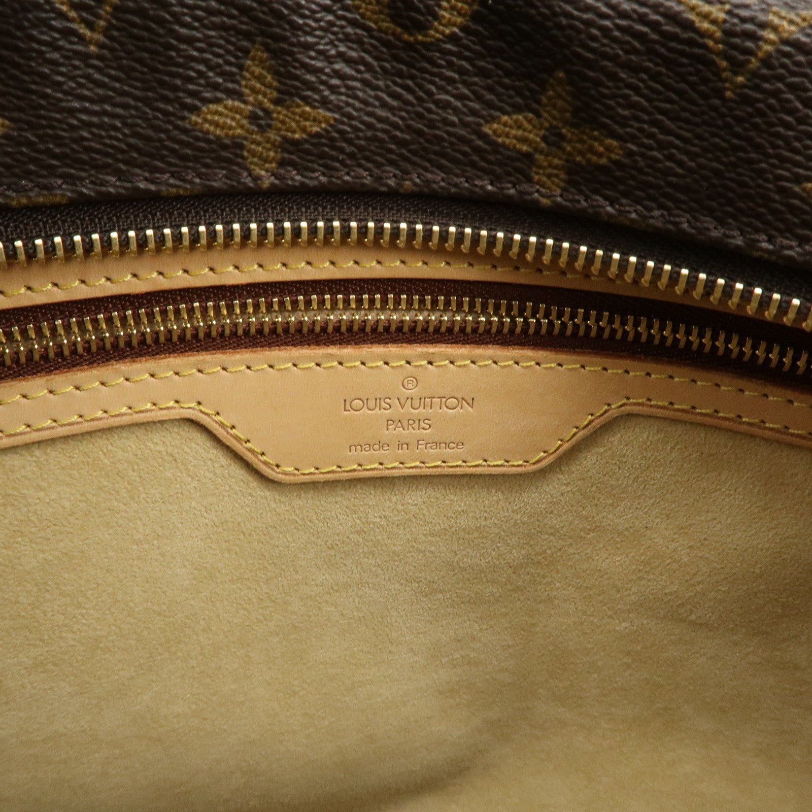 Louis Vuitton Monogram Luco Tote Bag Hand Bag Brown M51155 Used