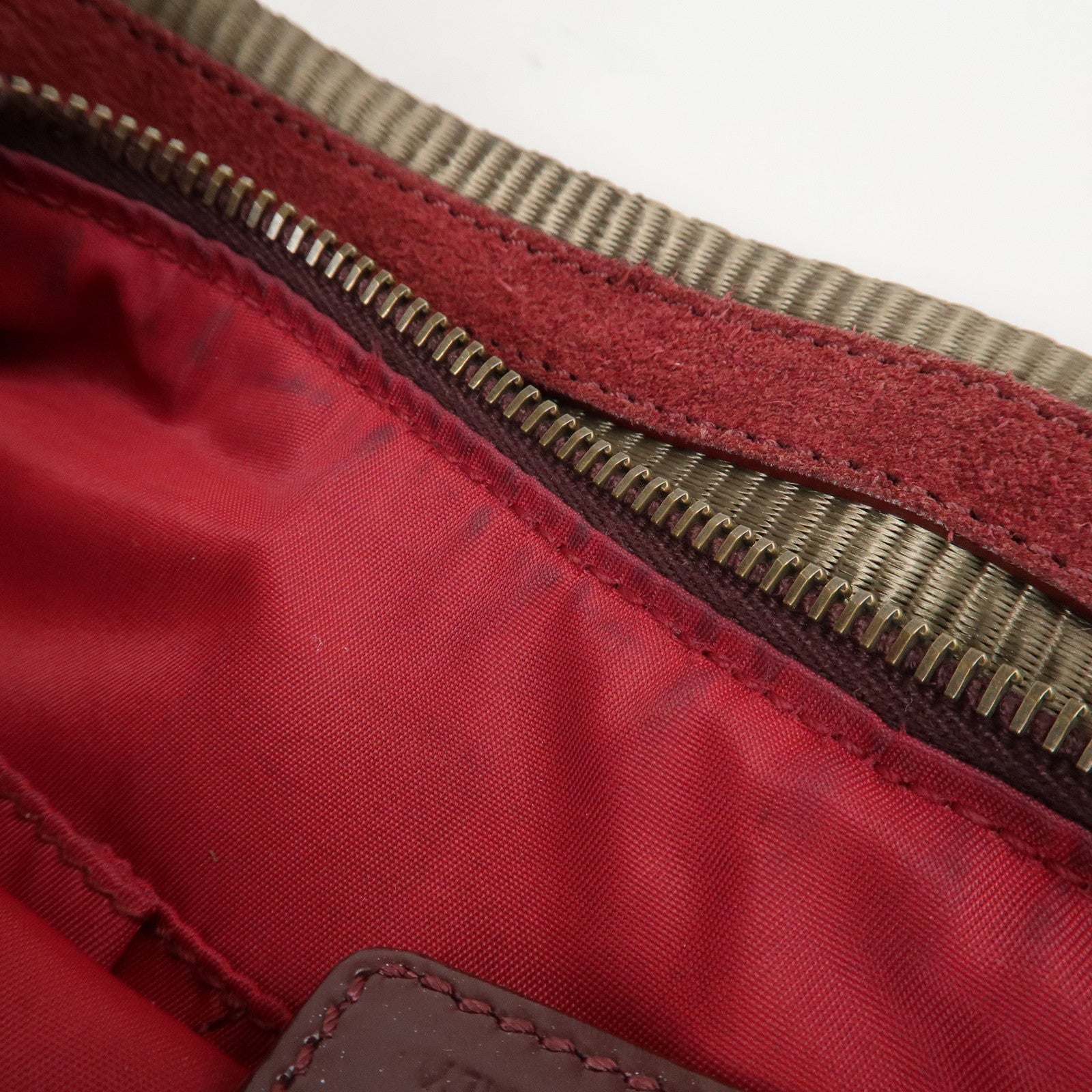 Christian Dior Trotter Canvas Patent Leather Suede Shoulder Bag Used