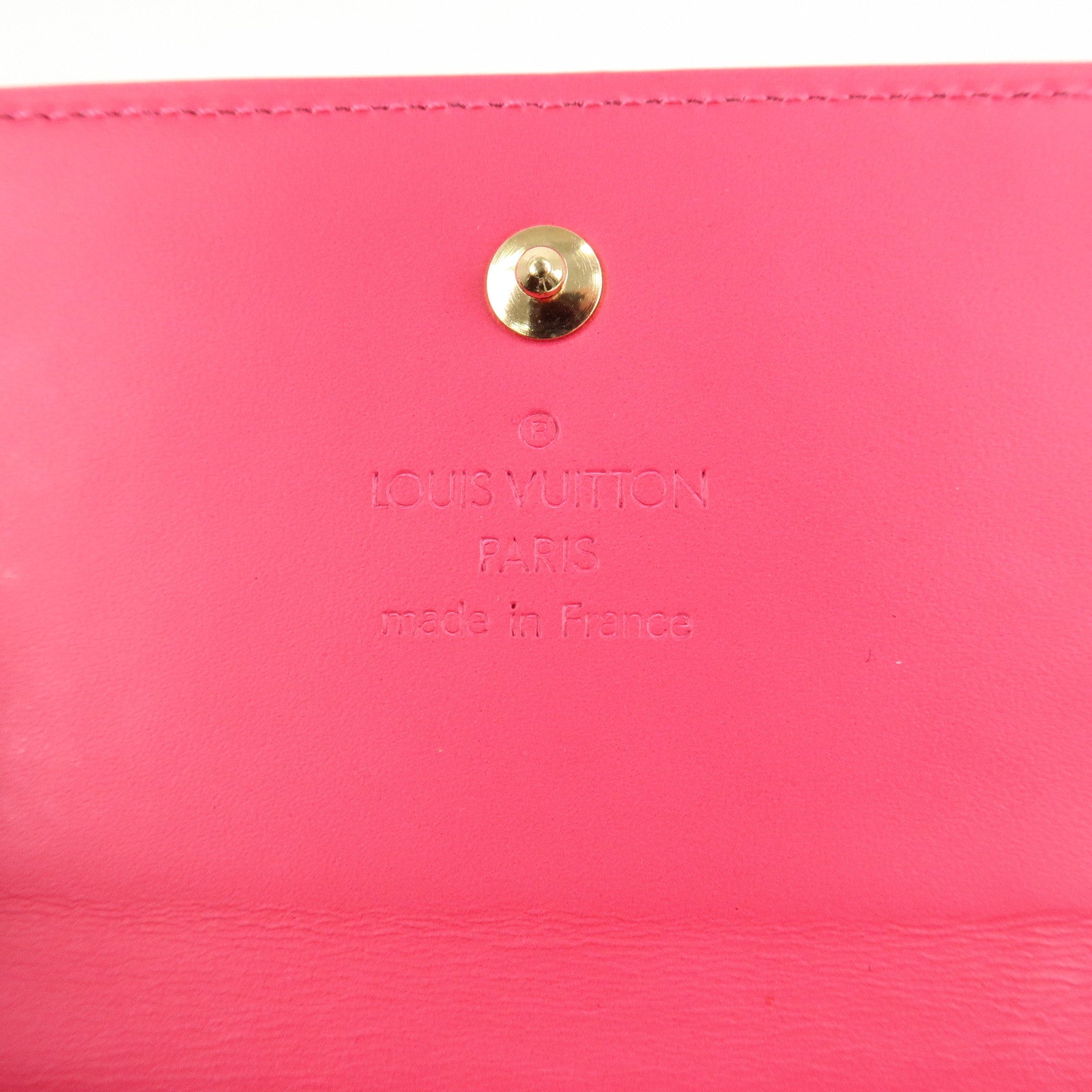 Louis Vuitton Vernis Porte Monnaie Billets Carte Credit M9139F Used