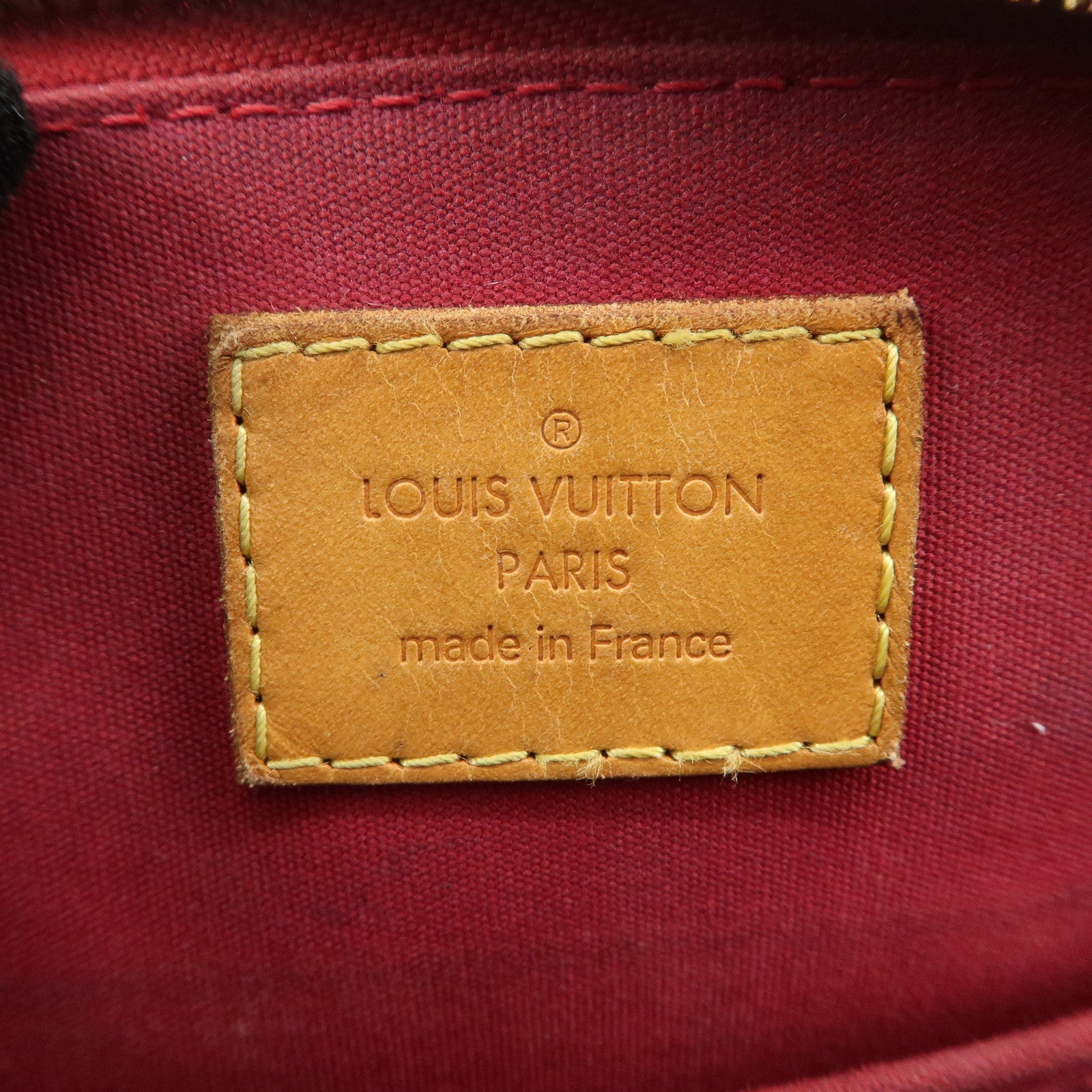 Louis Vuitton Monogram Vernis Alma BB 2Way Bag Red M91606 Used