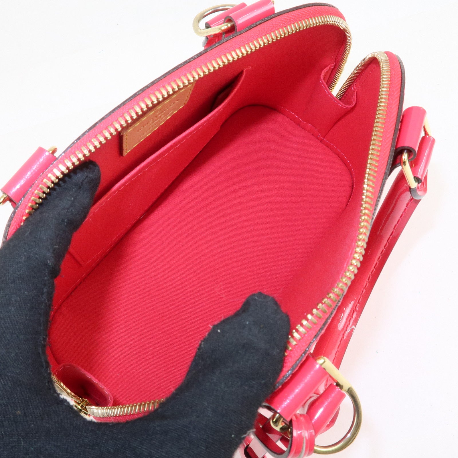 Louis Vuitton Monogram Vernis Alma BB 2Way Bag Rose Indien M91771 Used