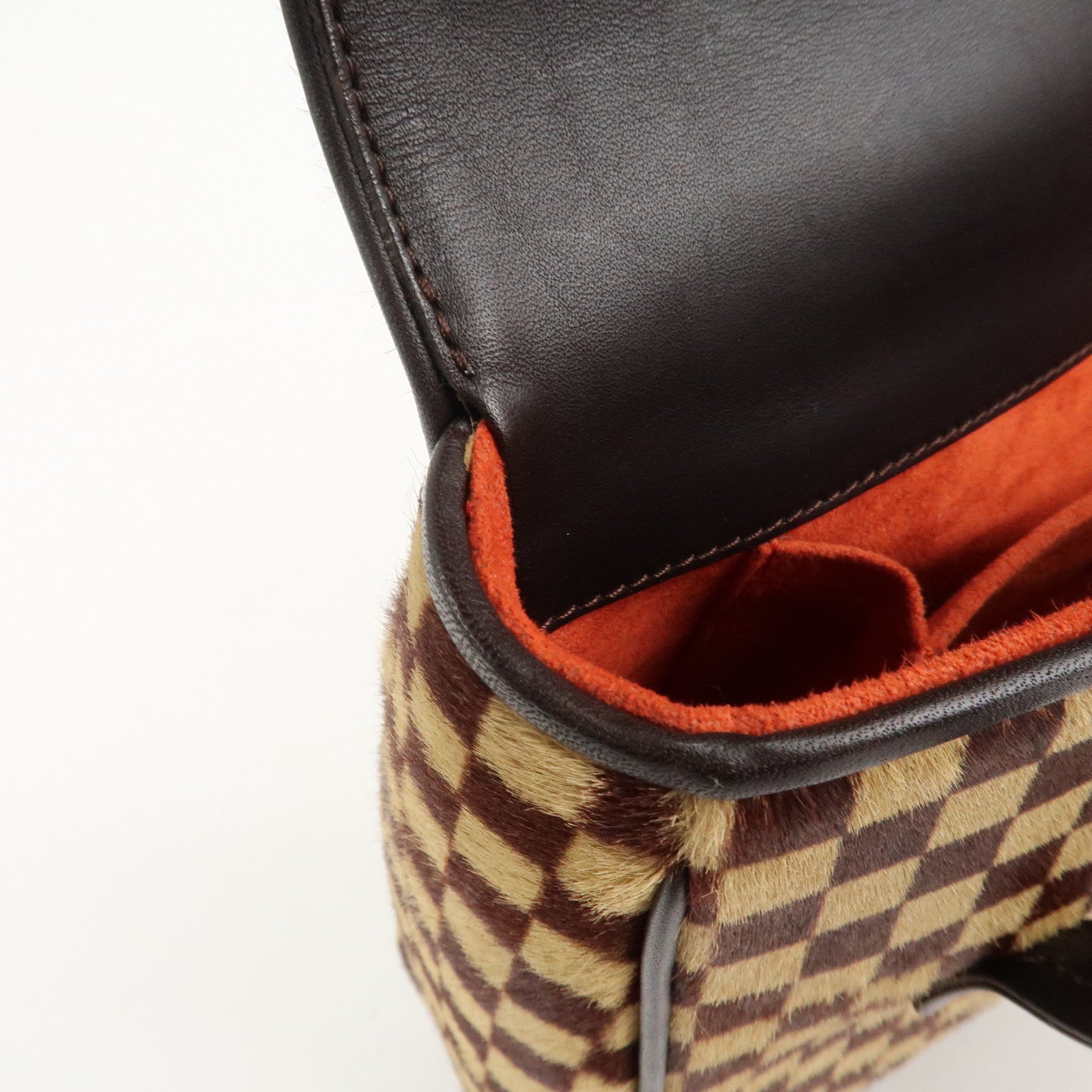Louis Vuitton Damier Sauvage Lion Hand Bag Beige Brown M92131 Used