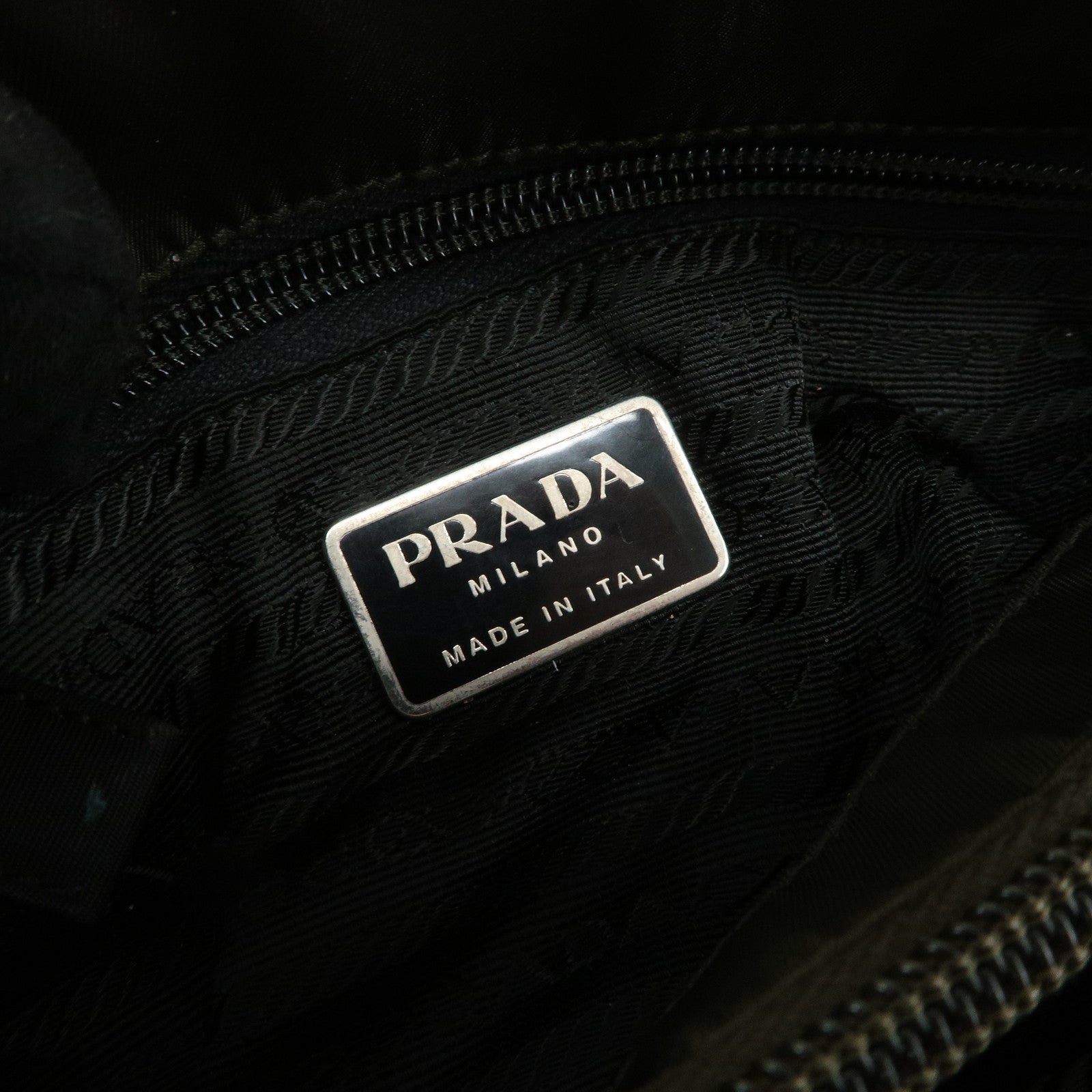 PRADA Nylon Tote Bag Shoulder Bag Khaki K3093 Used