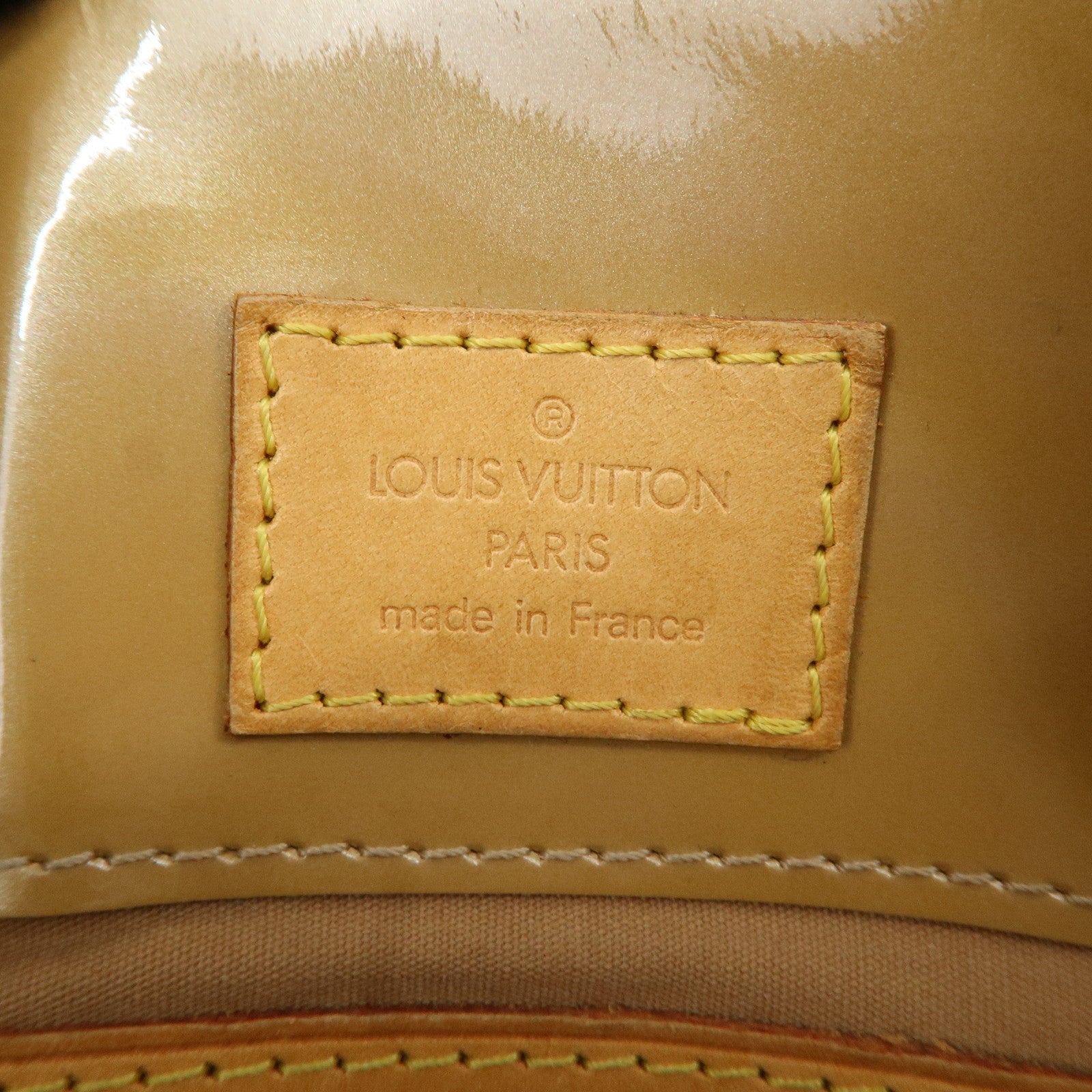 Louis Vuitton Monogram Vernis Lead PM Hand Bag Noisette M91334 Used