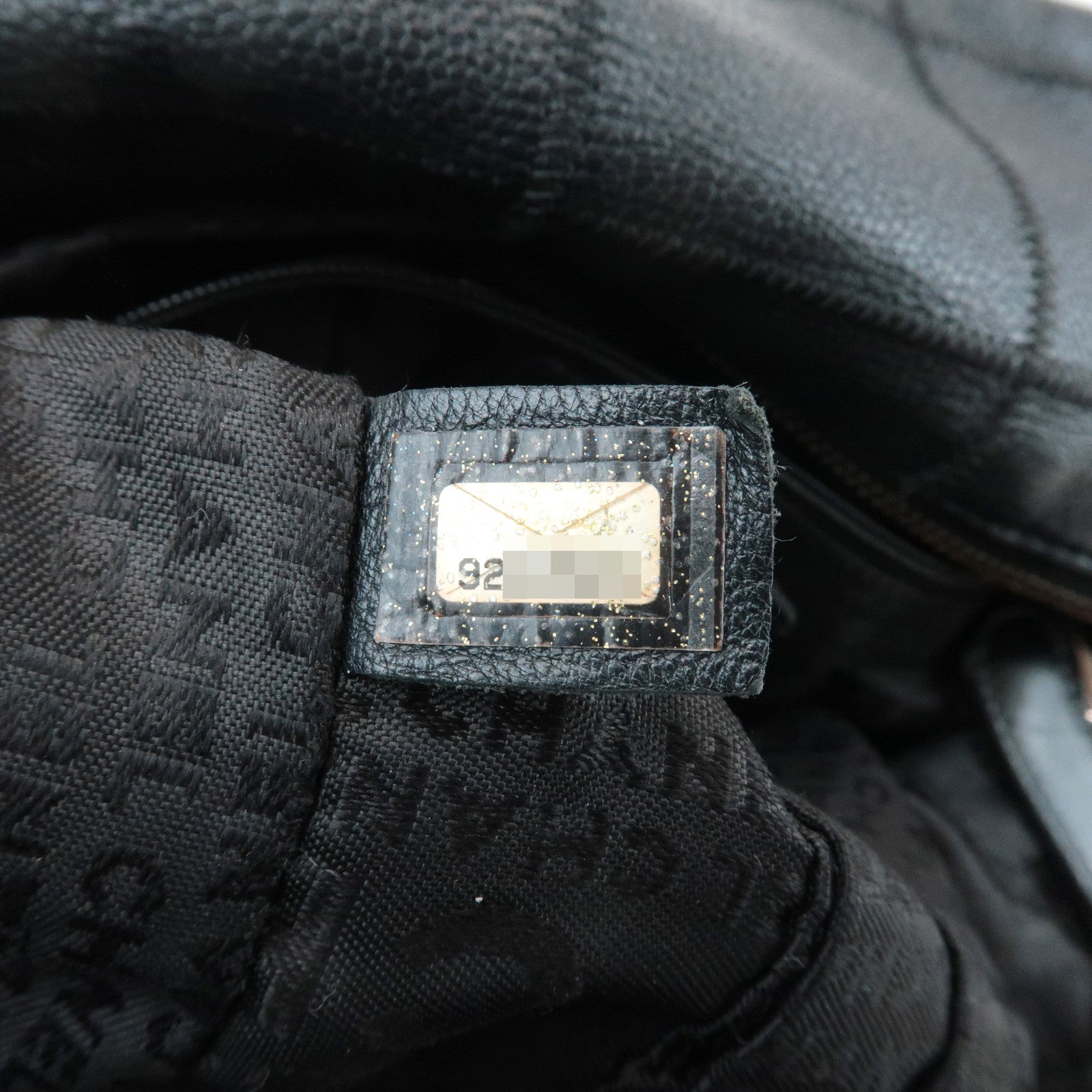 CHANEL Chocolate Bar Caviar Skin Mini Boston Bag Black A26135 Used