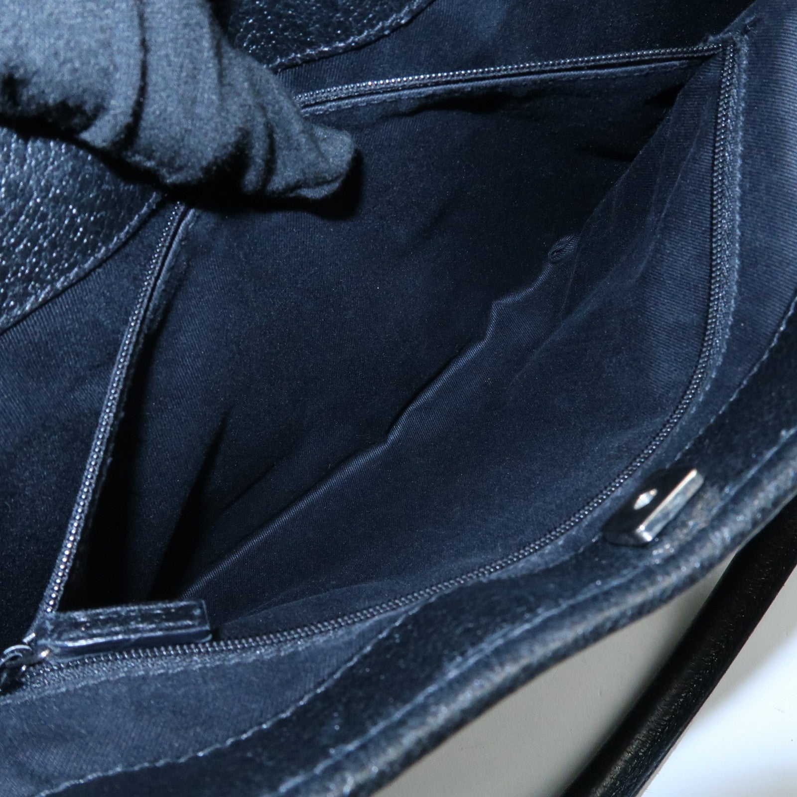 GUCCI GG Canvas Leather Tote Bag Hand Bag Black 113015 Used