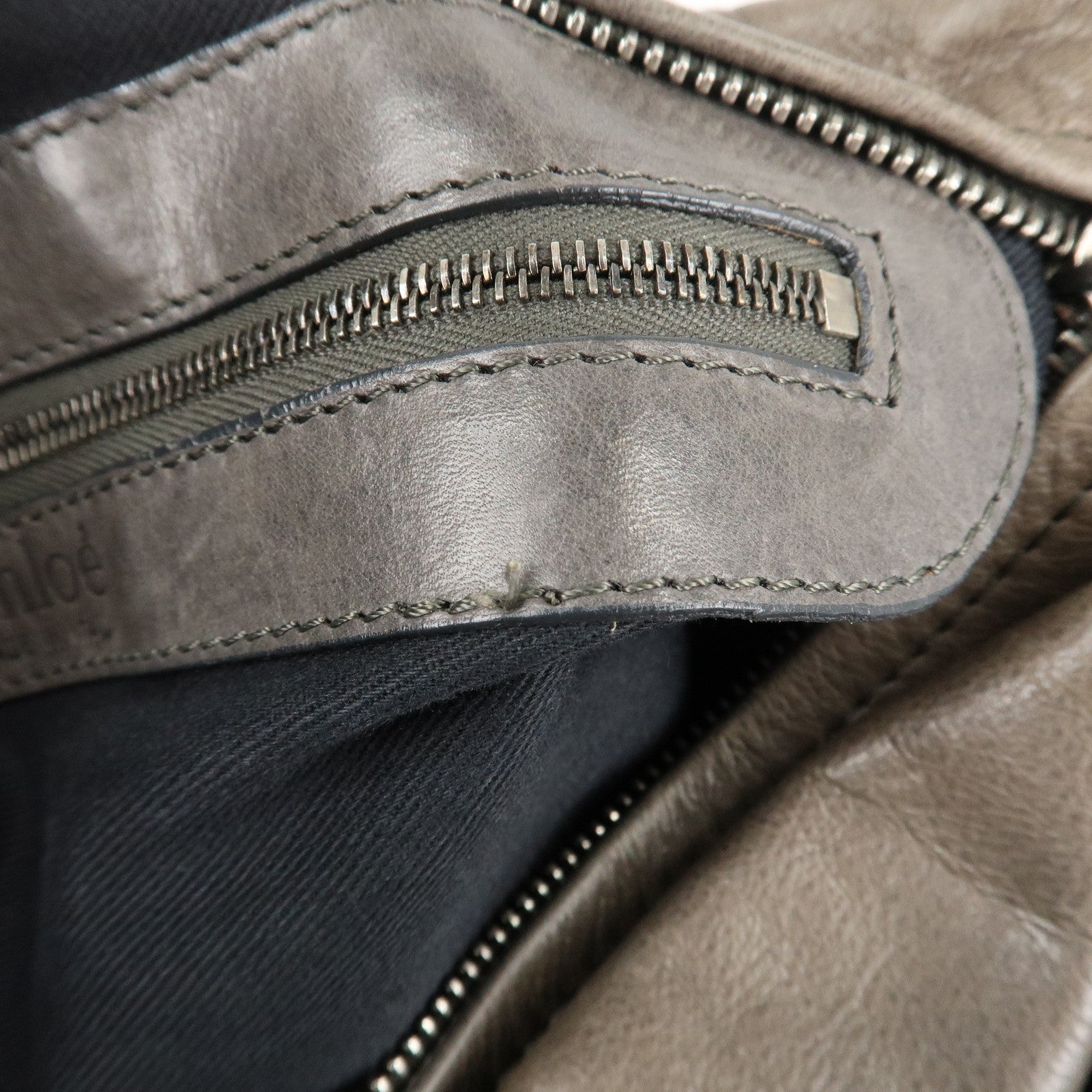 Chloe Leather Silverado Boston Bag Shoulder Bag Brown Used