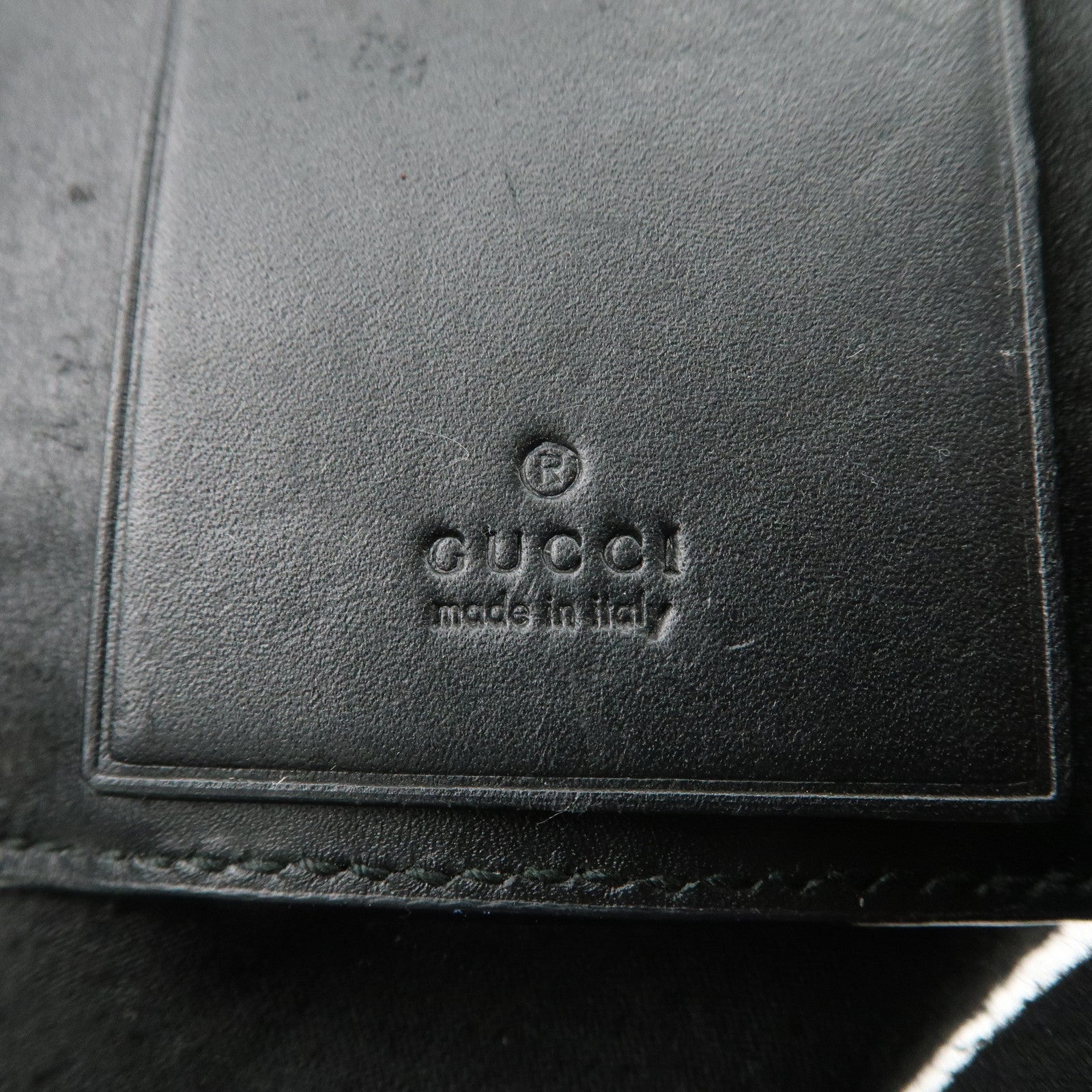 GUCCI Sherry Guccissima Leather 6 Key Case Black 408828 Used