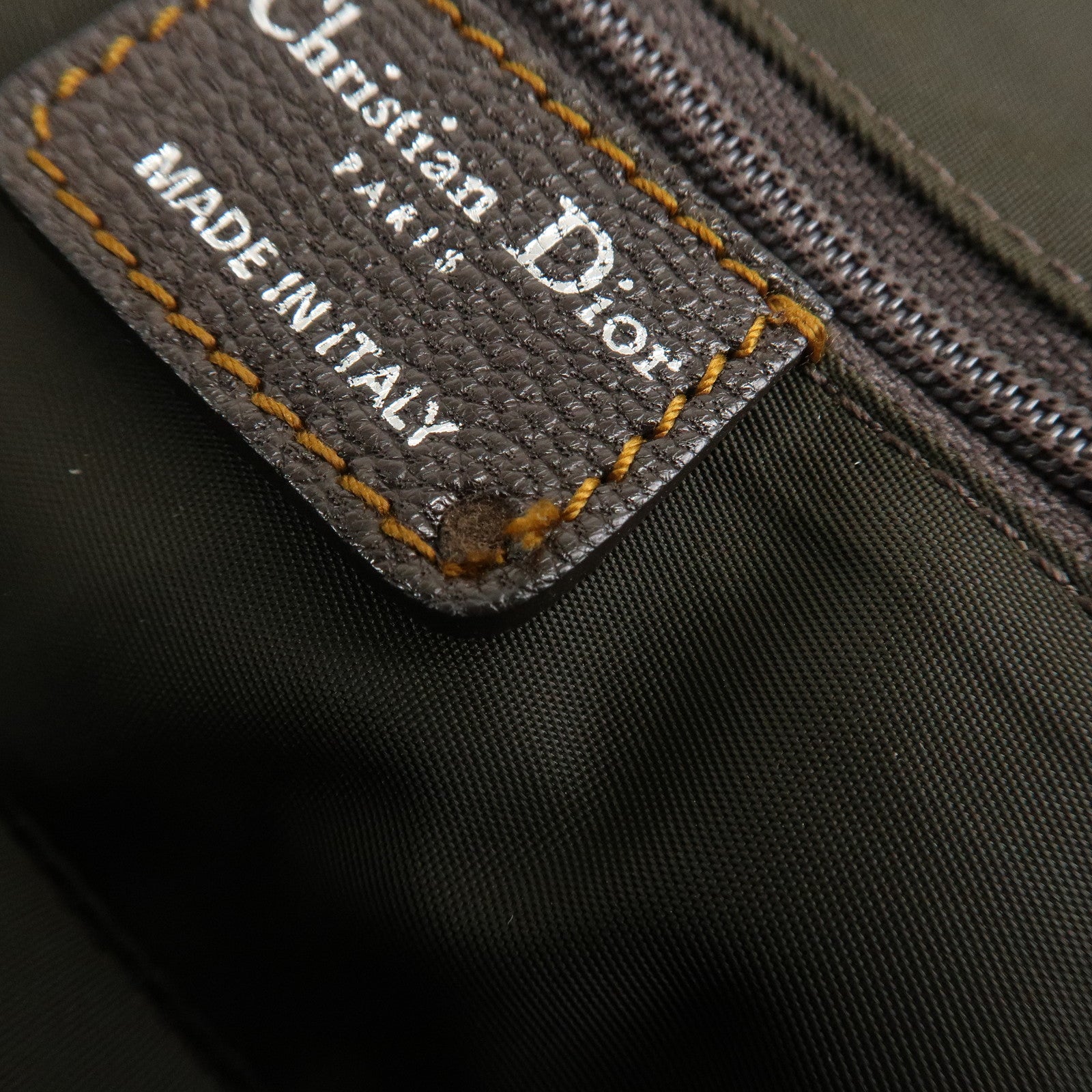 Christian Dior Trotter Canvas Leather Tote Bag Beige Brown Used
