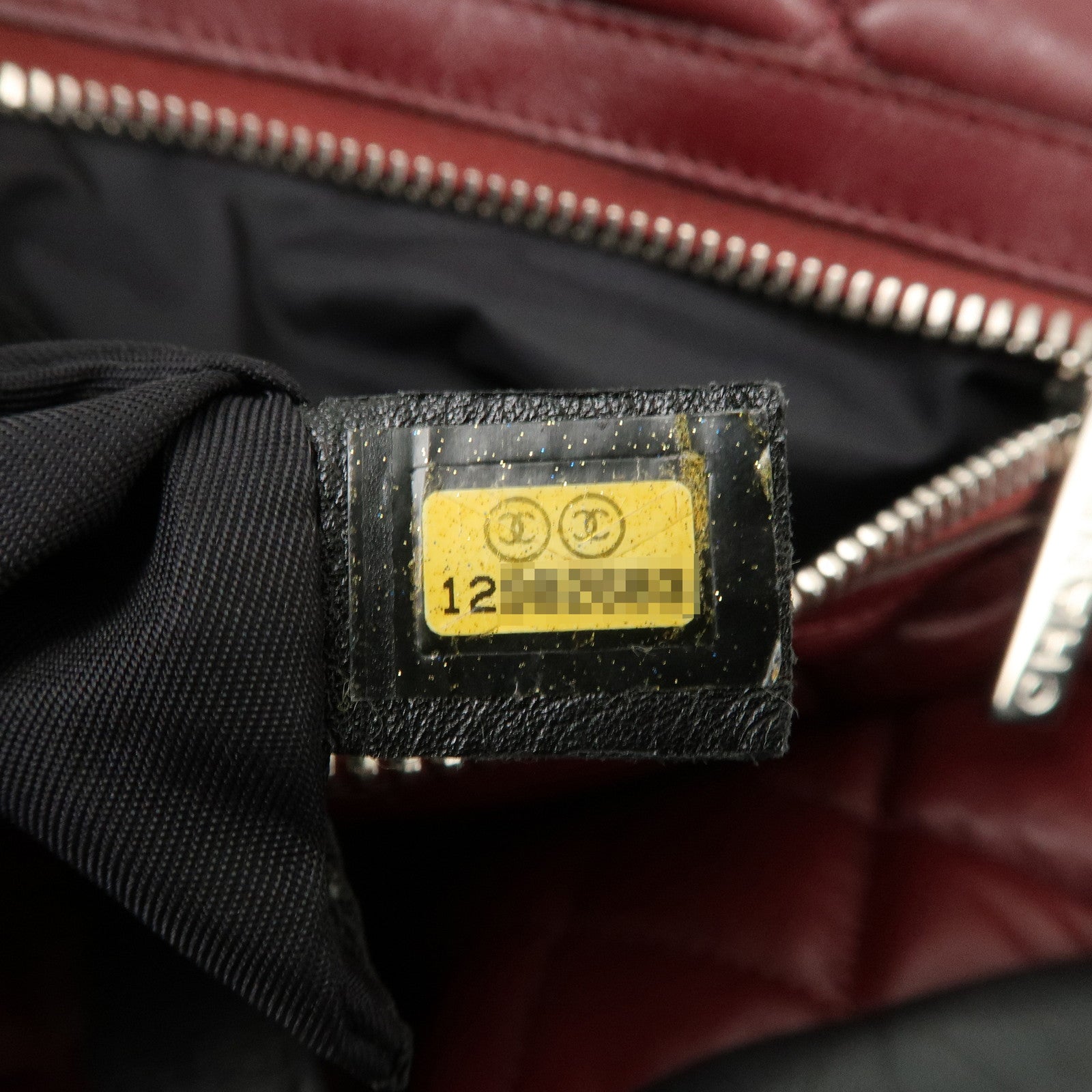 CHANEL COCO Cocoon Lamb Skin Tote Bag Shoulder Bag MM Black A47107 Used