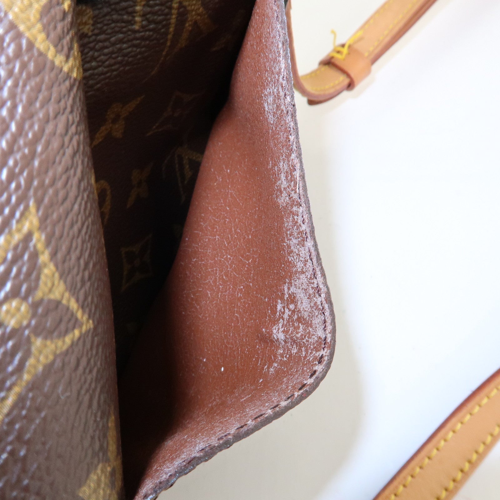 Louis Vuitton Monogram Saint Cloud MM Shoulder Bag Brown M51243 Used
