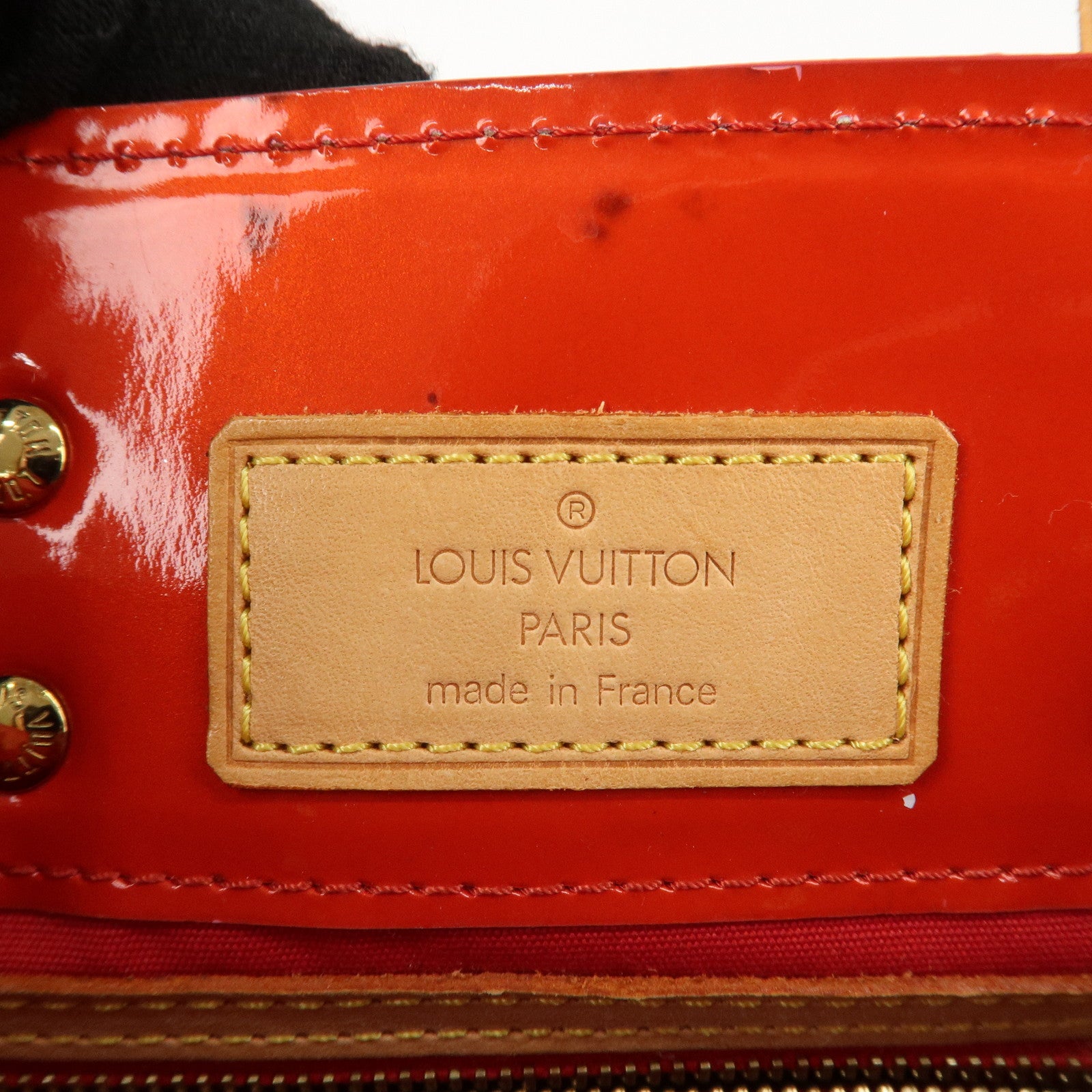 Louis Vuitton Monogram Vernis Lead PM Hand Bag M91088 Rouge Used
