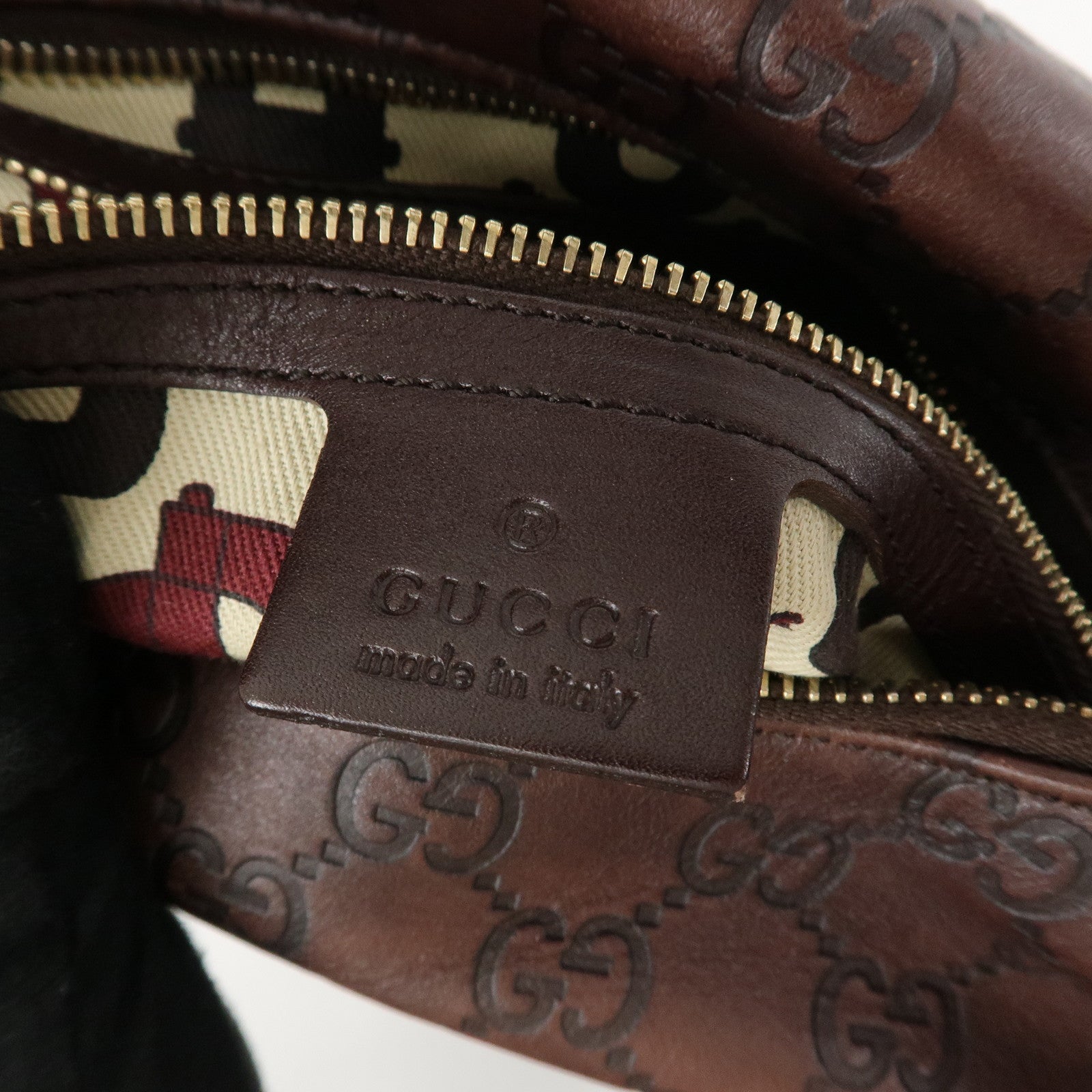 GUCCI Horsebit Guccissima Leather Shoulder Bag Dark Brown 115867 Used