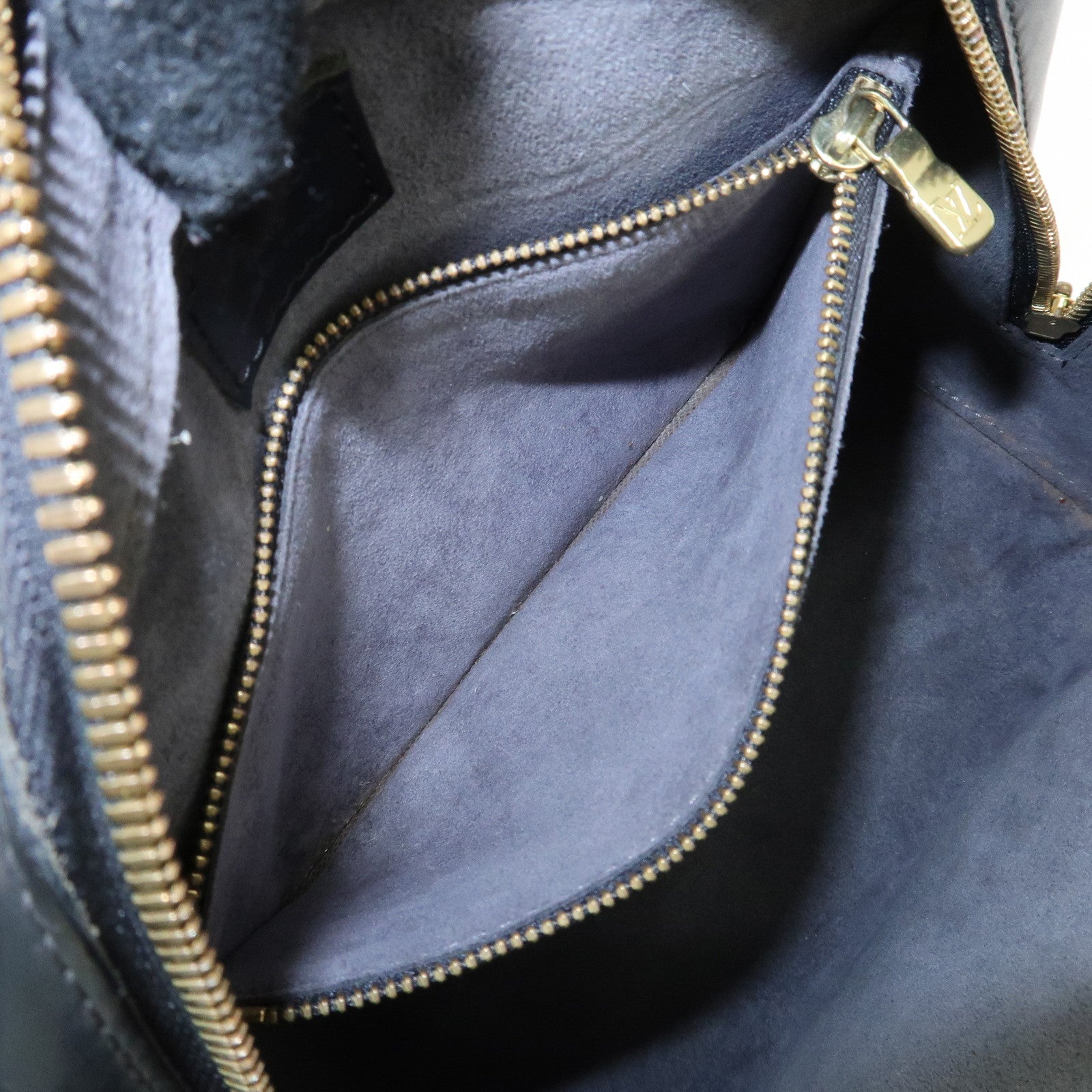 Louis Vuitton Epi Pont Neuf Hand Bag Gold HDW Noir M52052 Used