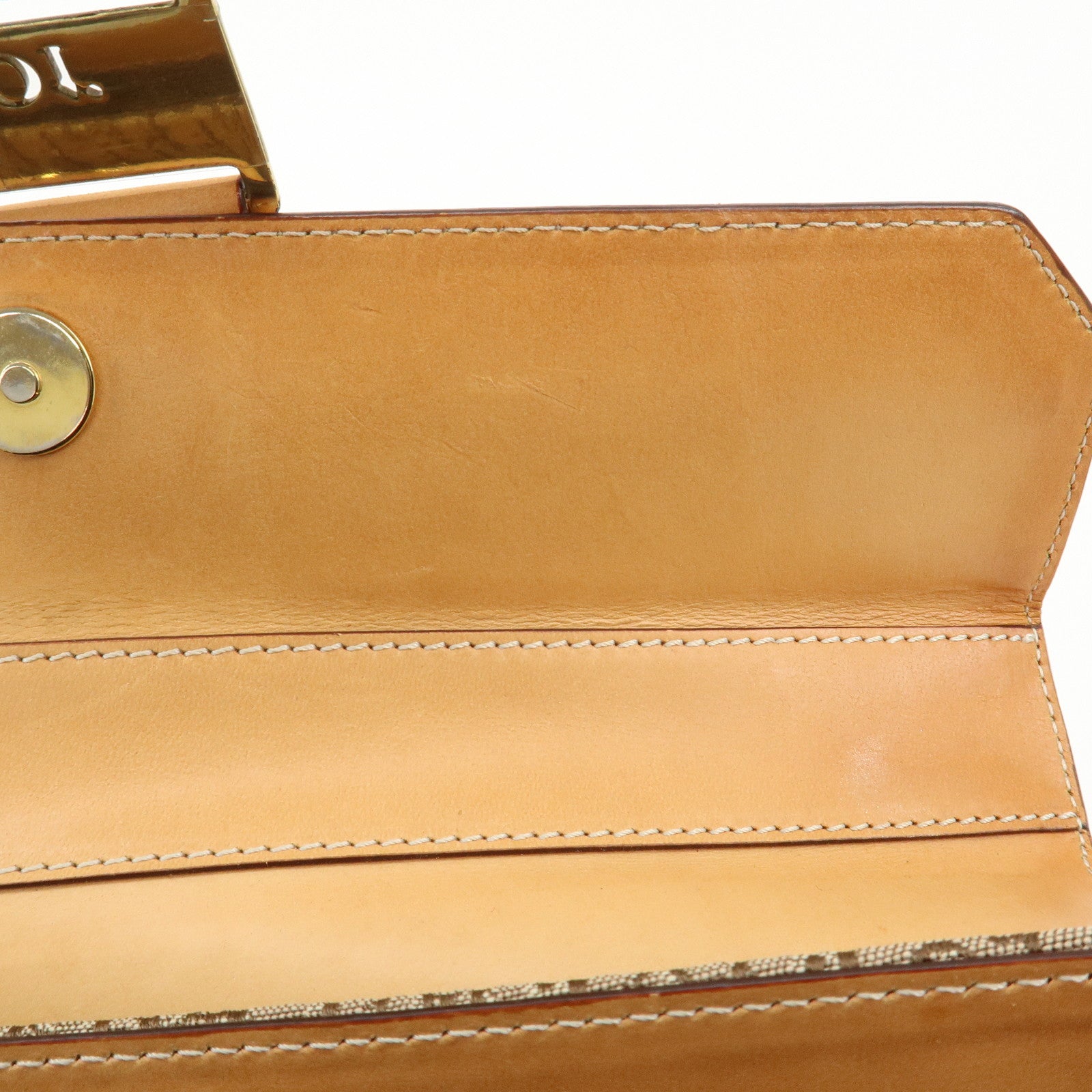 Christian Dior Trotter Street Chic Canvas Leather Shoulder Bag Used