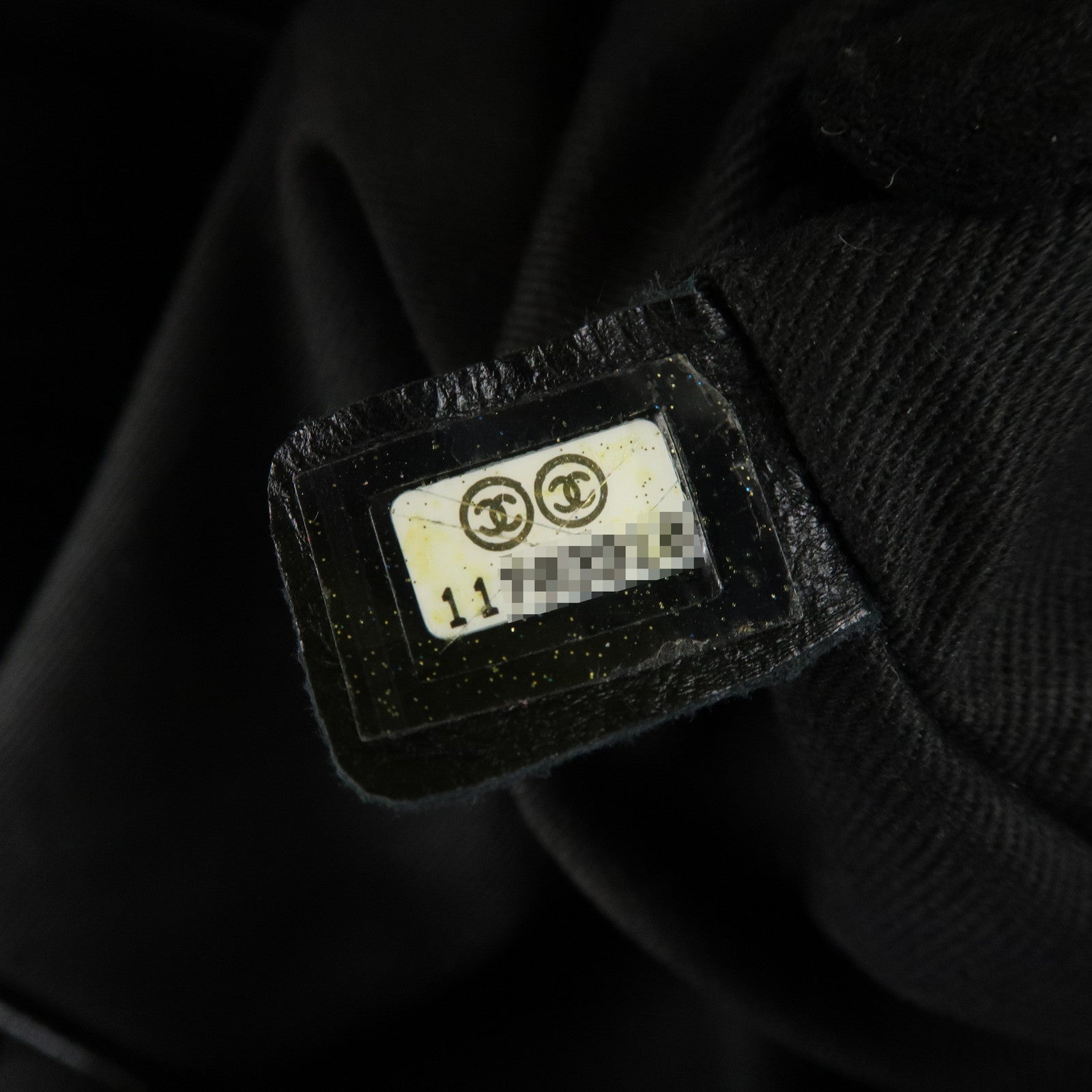 CHANEL COCO Travel PVC Leather Boston Bag Black Silver HDW Used