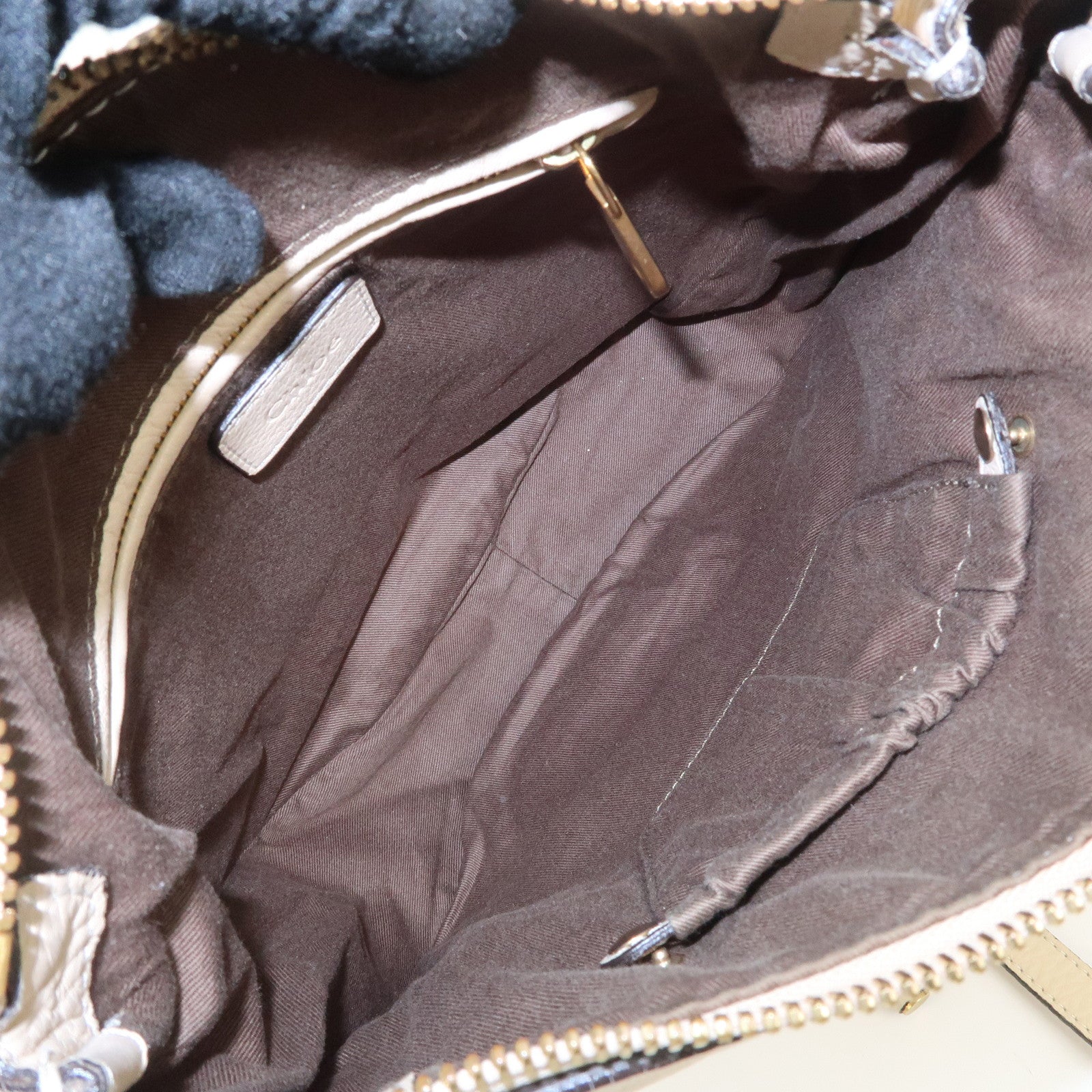 Chloe leather Marcy one-shoulder bag Beige 021156-27 Used