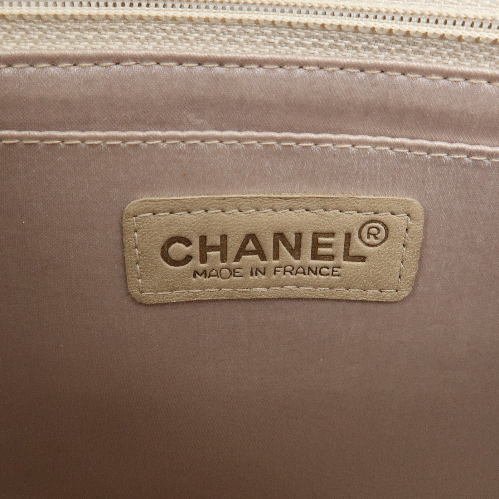 CHANEL Travel Line Chocolate Bar Nylon Jacquard Chain Bag A15285 Used