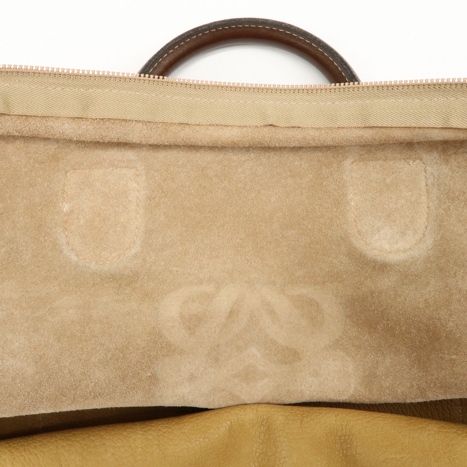 LOEWE Anagram Suede Leather Amazona 32 Hand Bag Brown Used