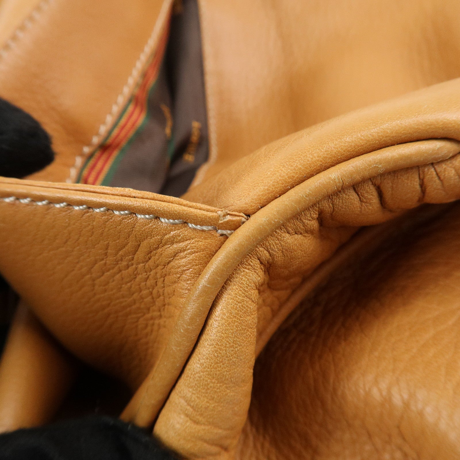 LOEWE Anagram Leather Shoulder Bag Crossbody Bag Brown Used