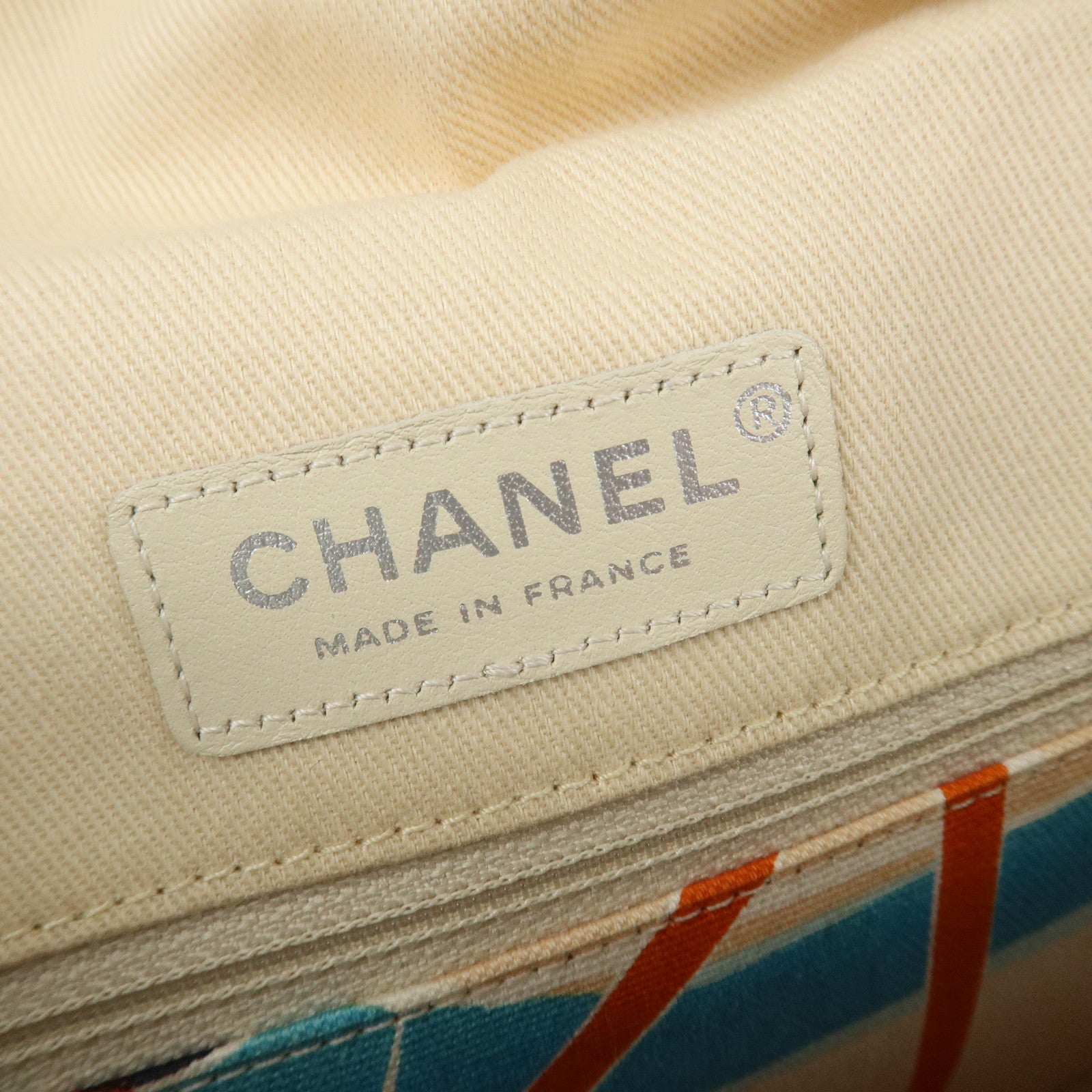 CHANEL Cruise Line Canvas Spangle Paris Map Tote Bag A30833 Used