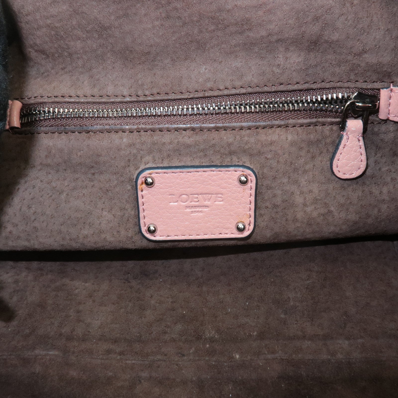 LOEWE Leather Karie PM Hand Bag Pink 10903 Used