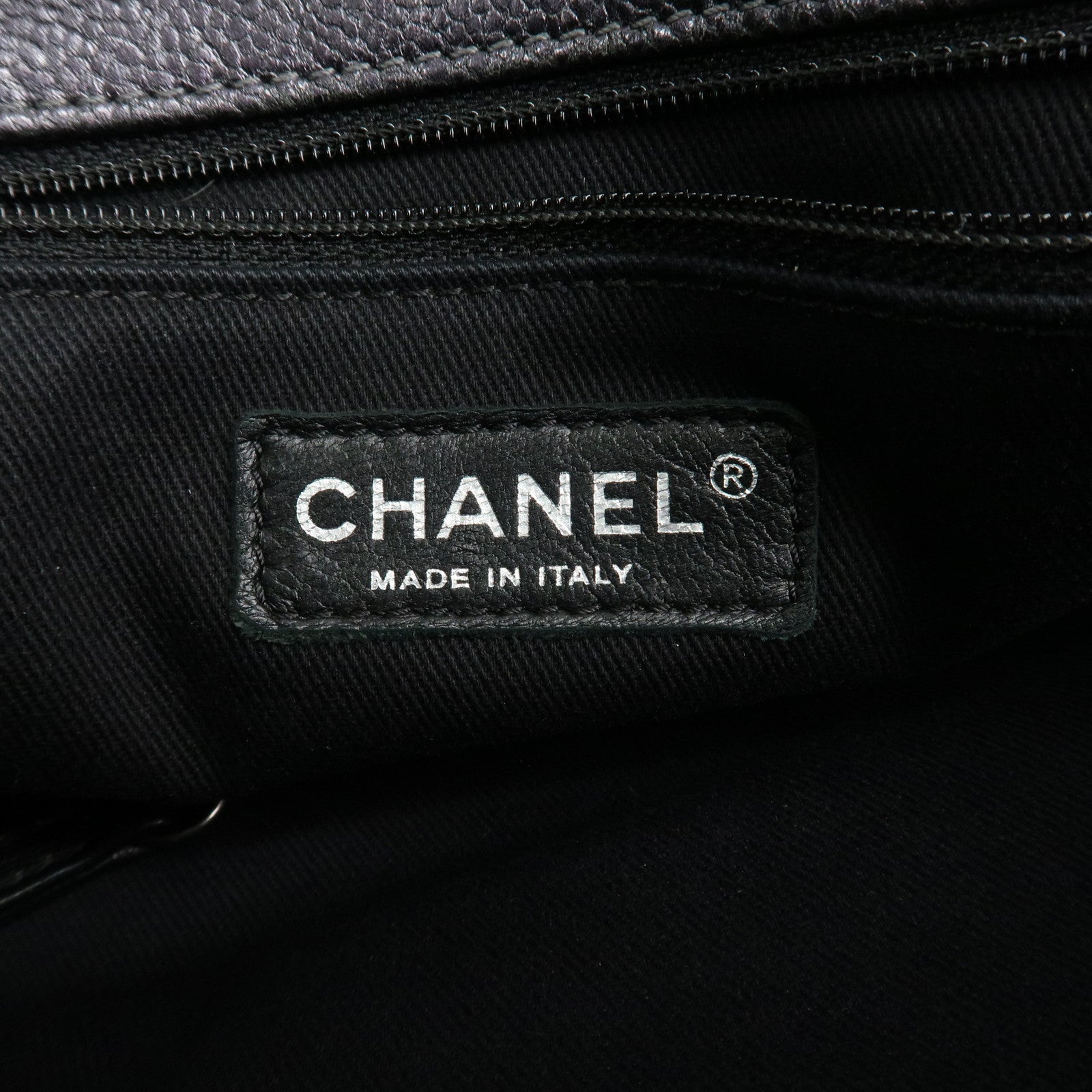 CHANEL Matelasse COCO Mark Leather Chain Tote Bag Shoulder Bag Used