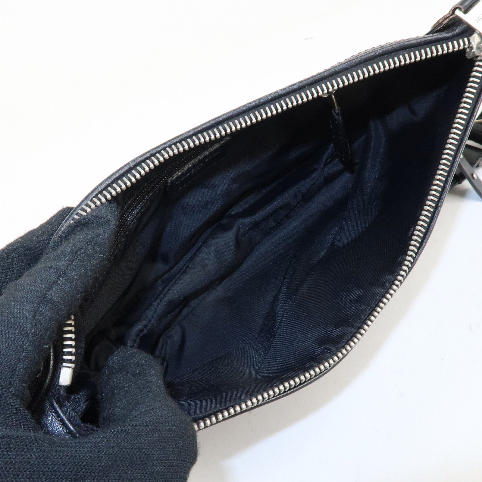 Christian Dior Trotter Street Chic Canvas Leather Shoulder Bag Used