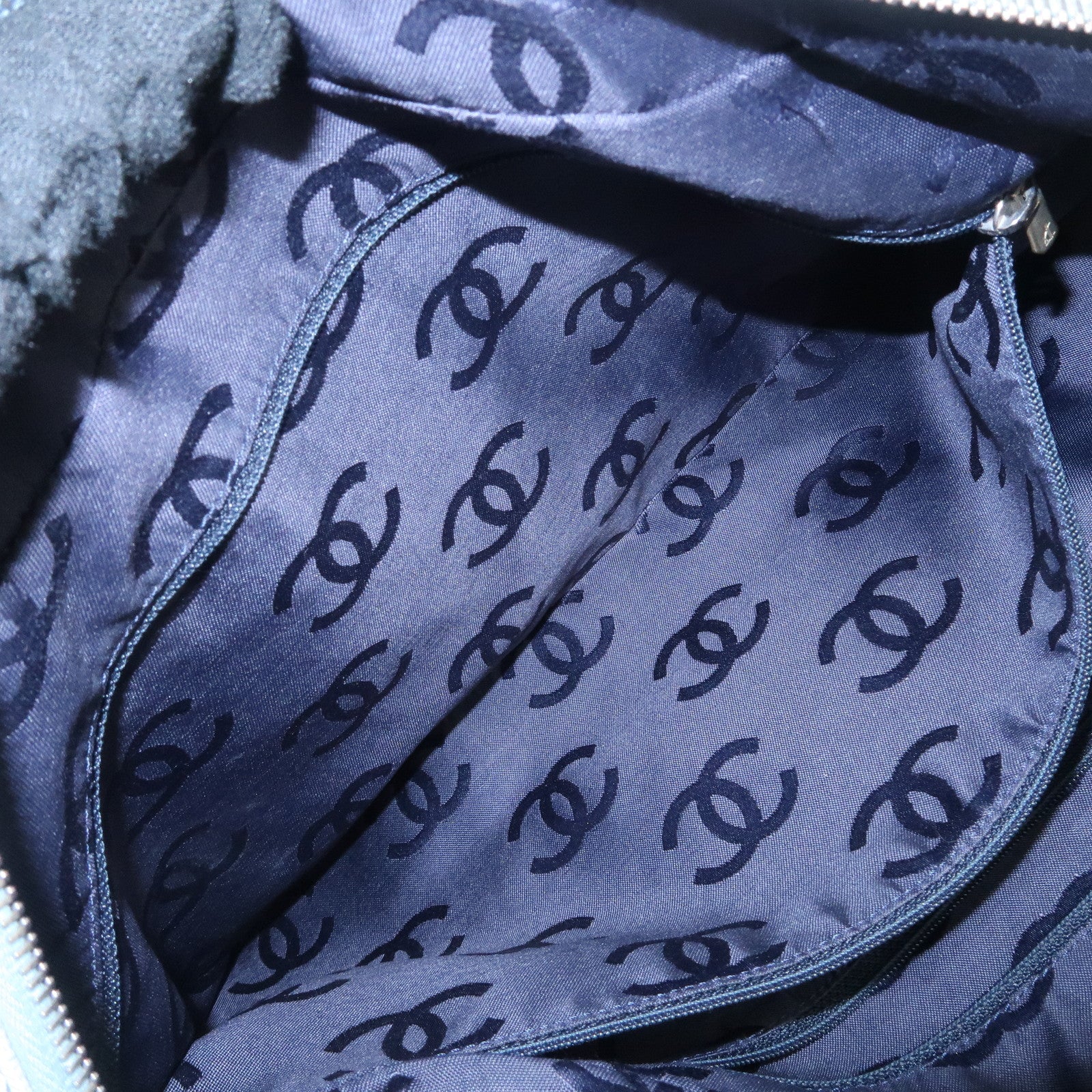 CHANEL Denim Plastic COCO Mark One Shoulder Bag Light Blue Used
