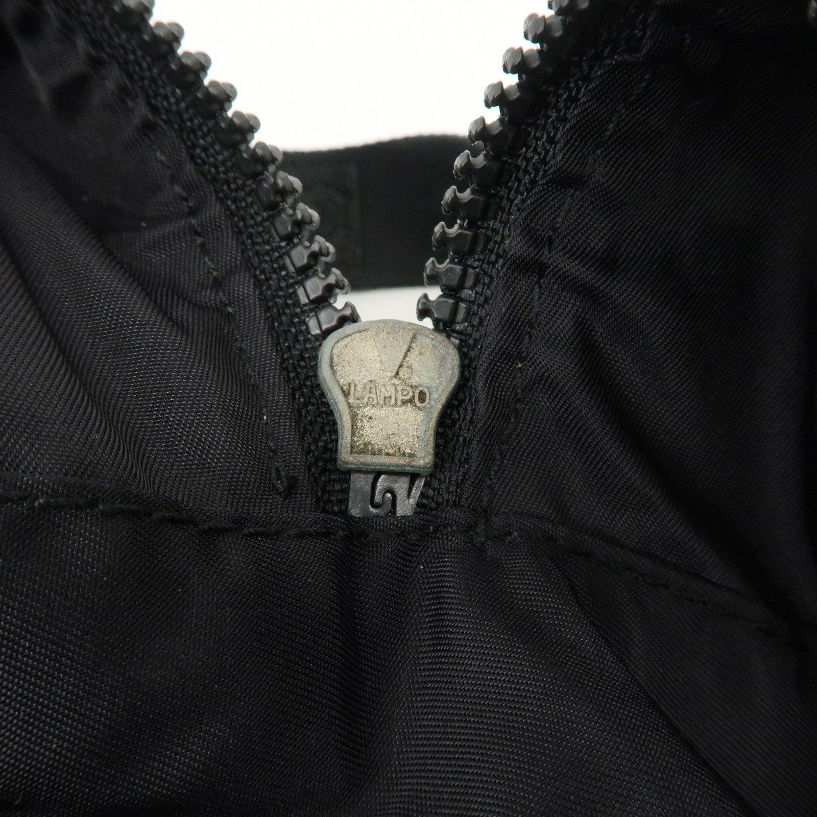 CHANEL Sportsline Nylon Canvas Shoes Bag Hand Bag Black Gray Used