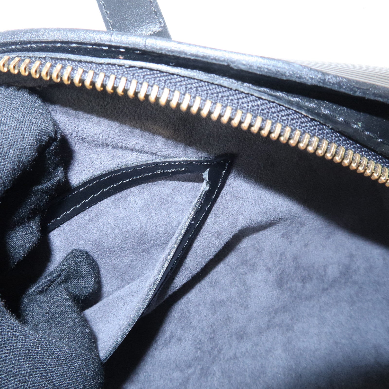 Louis Vuitton Epi Soufflot & Pouch Hand Bag Noir Black M52862 Used