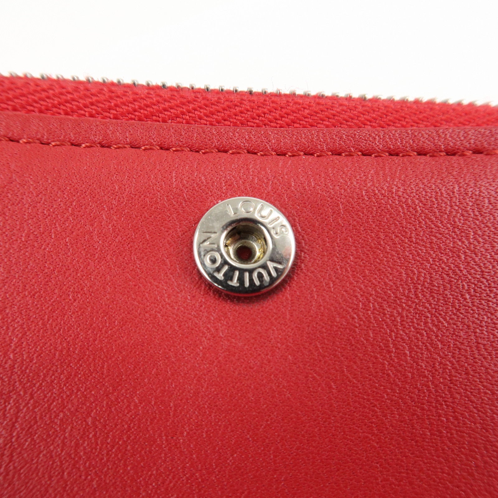 Louis Vuitton Zipped Compact Wallet Rouge M63790 Used