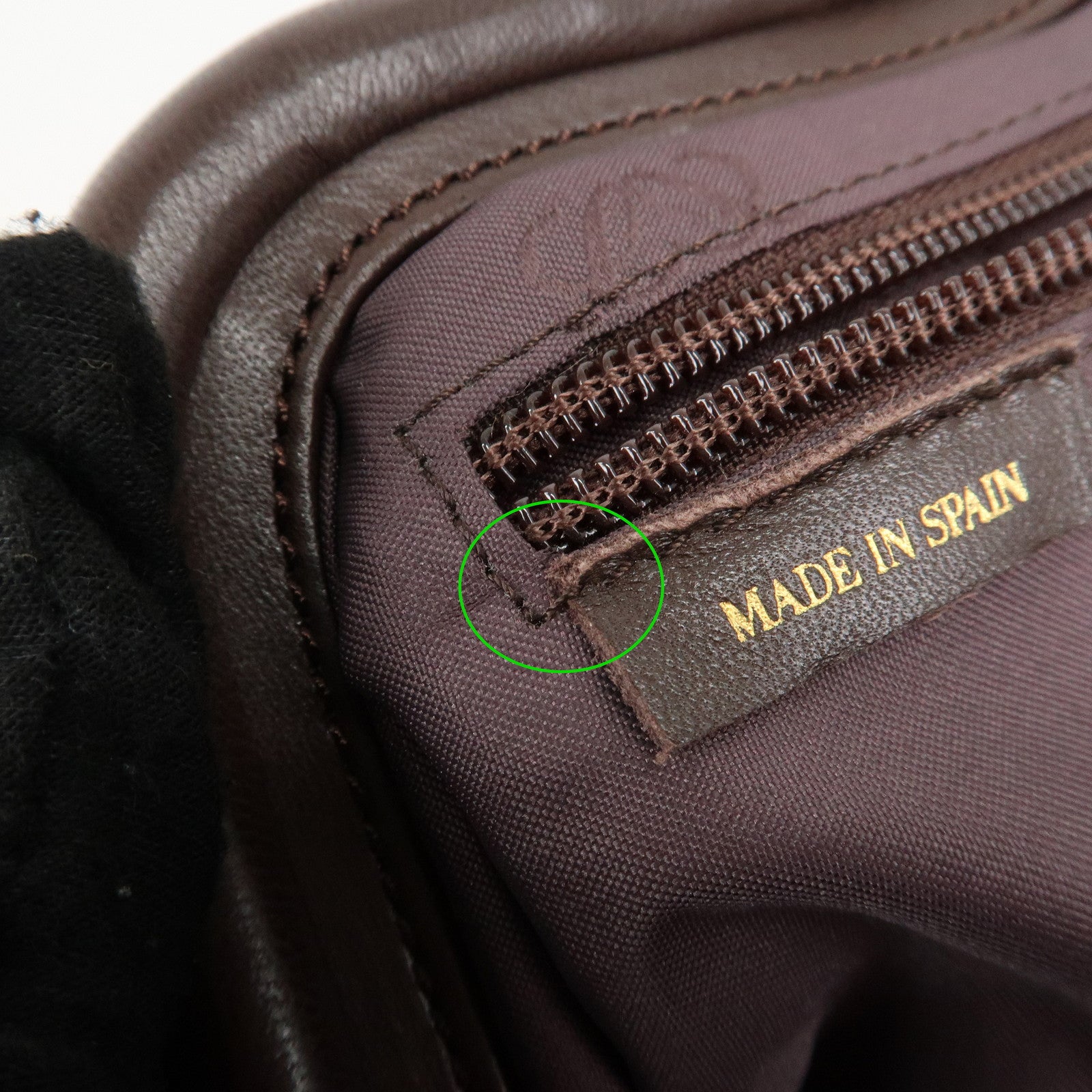 LOEWE Anagram Leather Clasp Shoulder Bag Hand Bag Brown Used