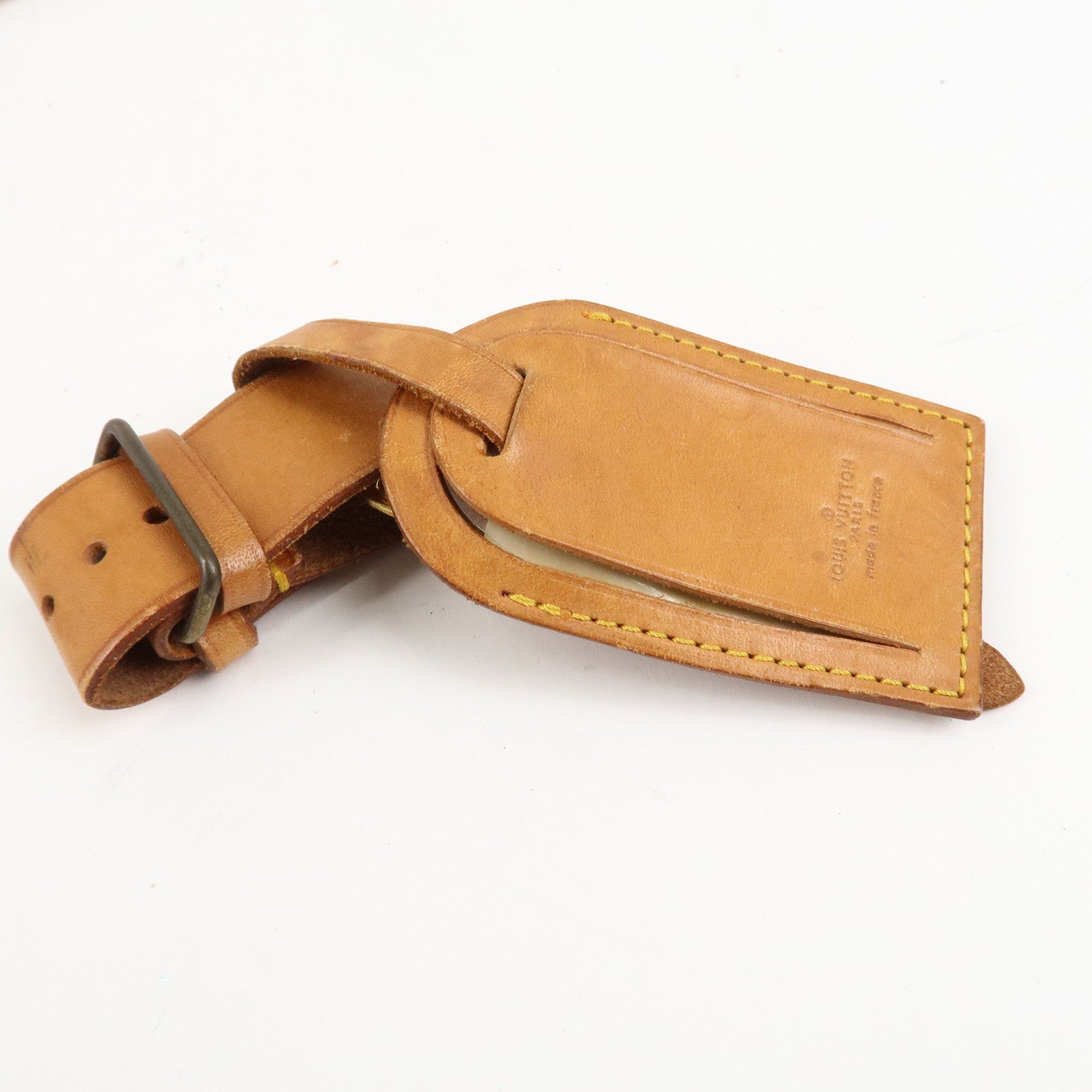 Louis Vuitton Set of 10 Leather Name Tag & Poignet Natural Used