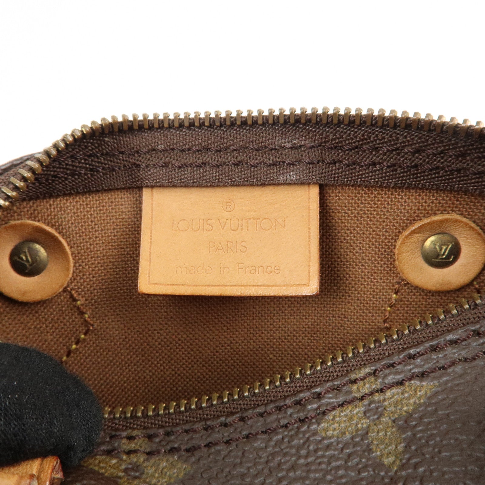 Louis Vuitton Monogram Mini Speedy Hand Bag Brown M41534 Used